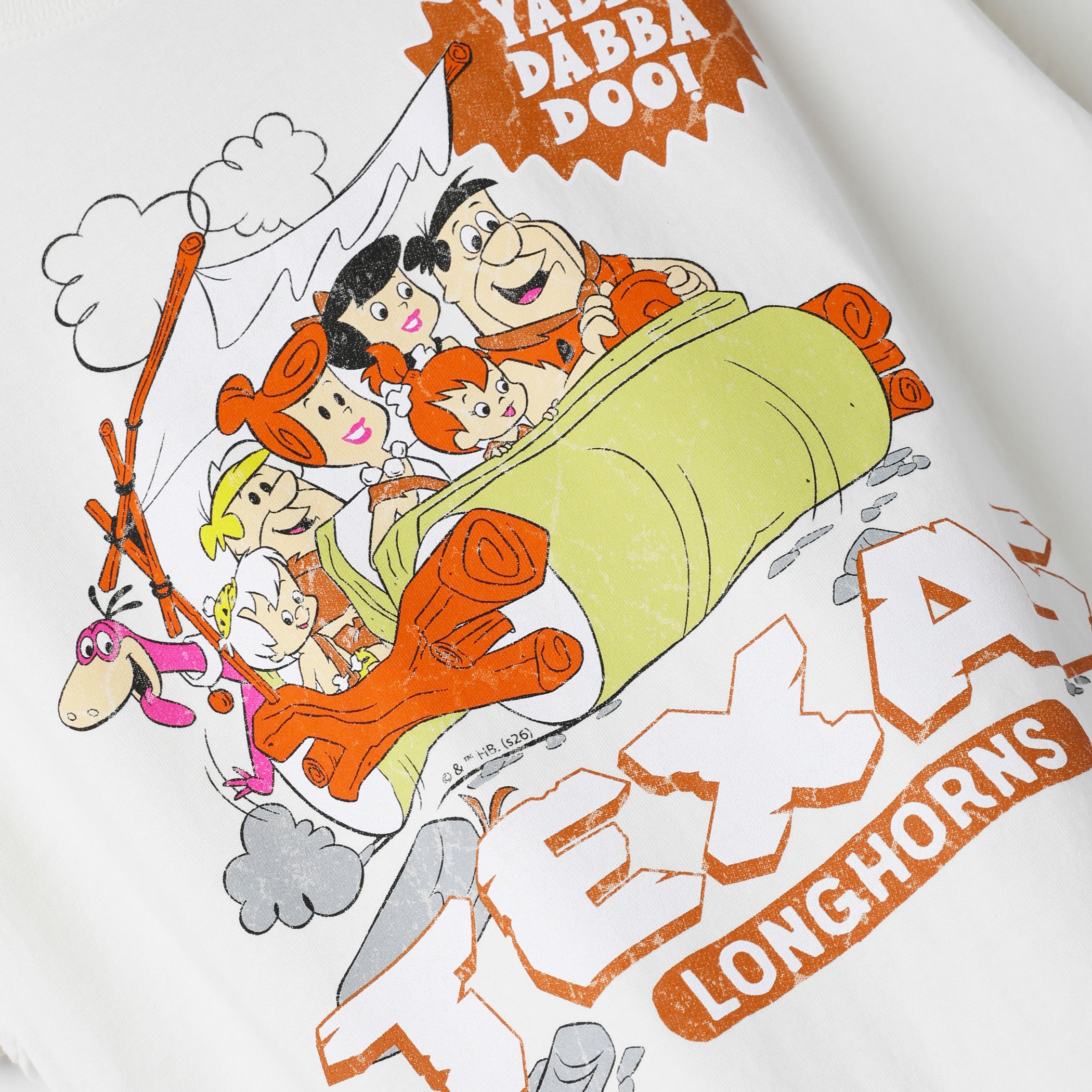 Texas Longhorns The Flintstones Cave Stone Tee