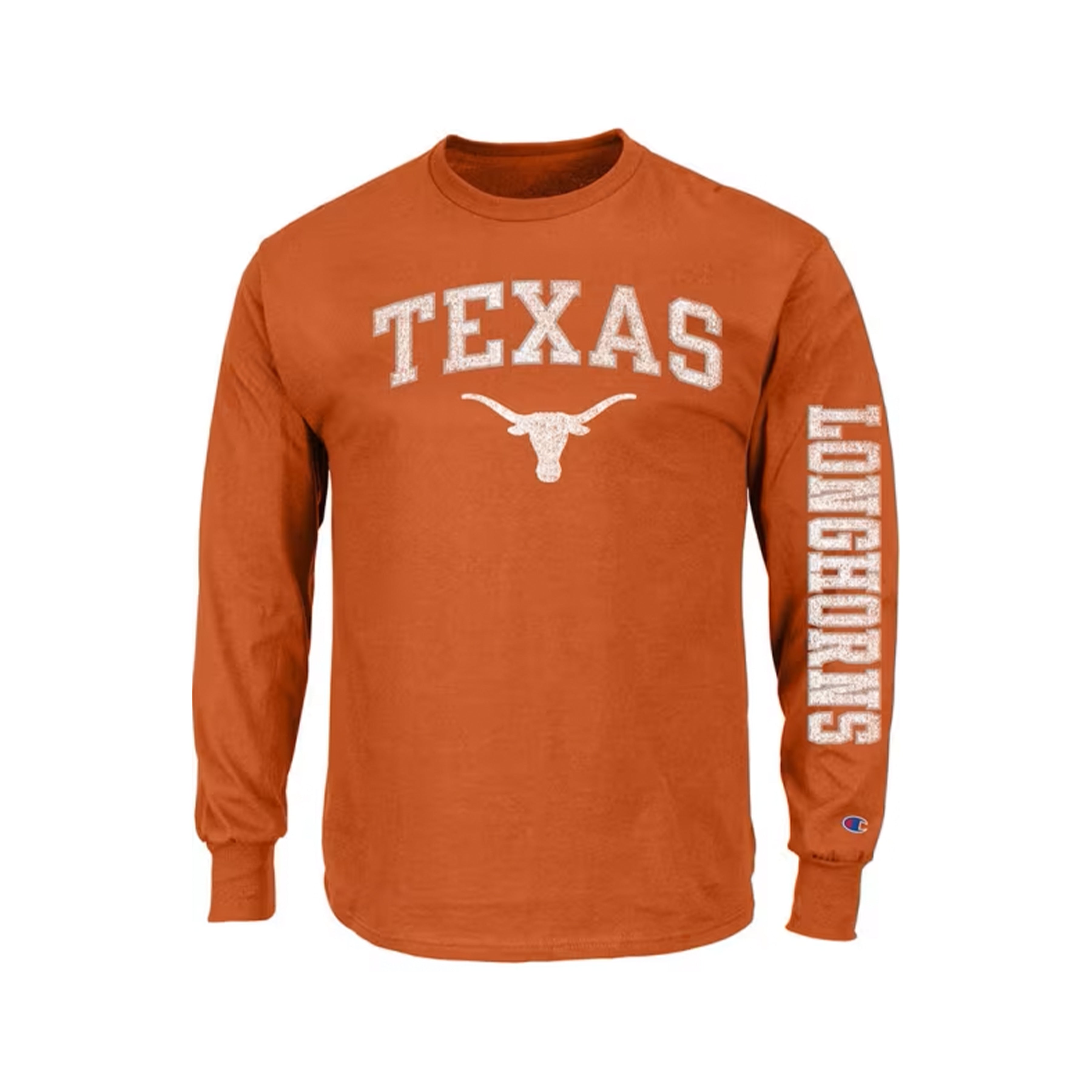 Extended Sizes Texas Longhorns Arch 2 Logo Long Sleeve Tee