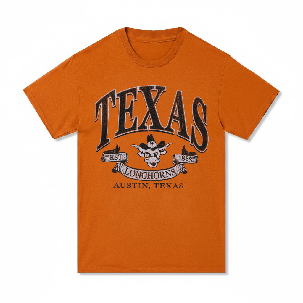 Texas Longhorns Vault Bevo Established Ribbon Tee