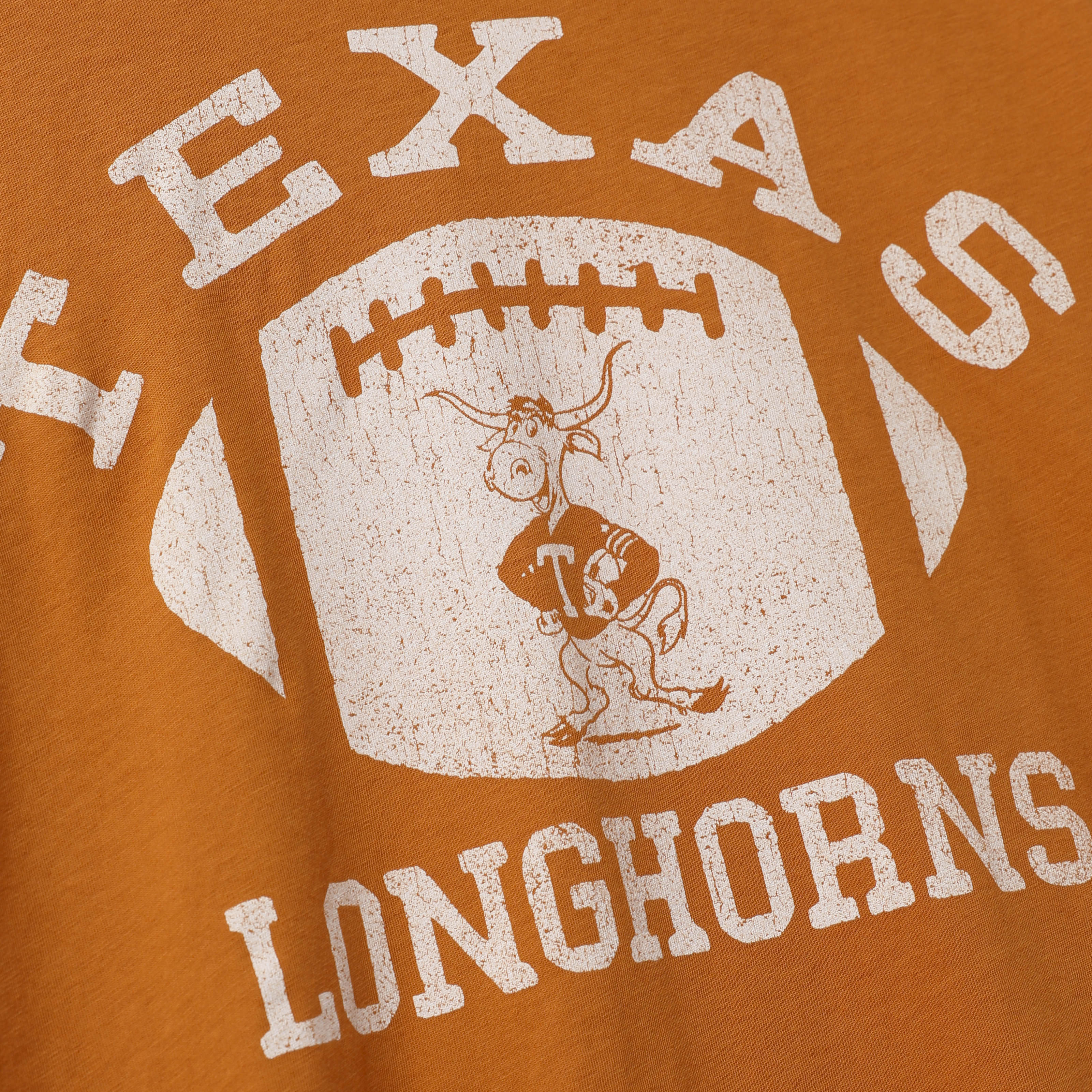 Texas Longhorns Vault Throwback Bevo in Football Tee