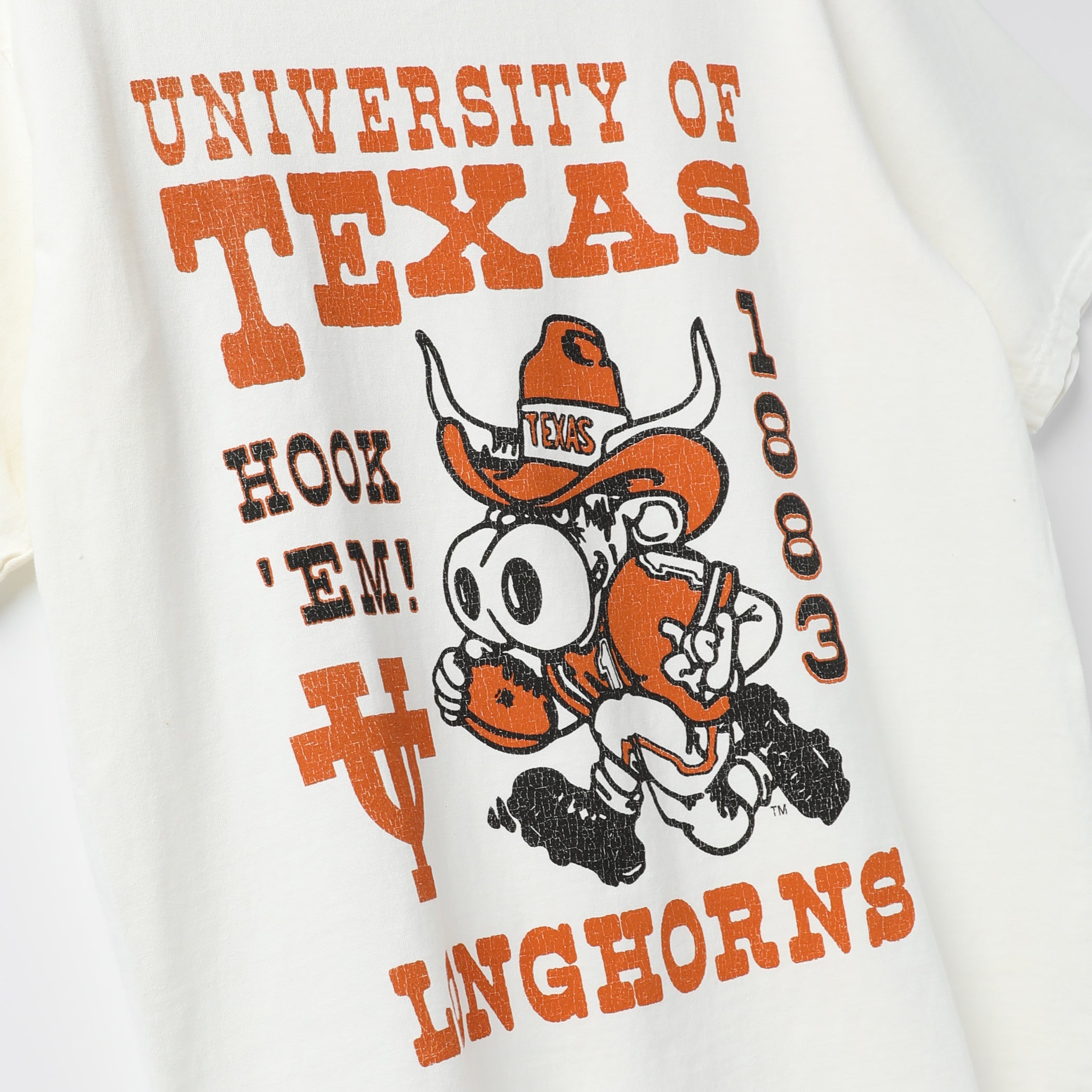Texas Longhorns Vault Running with Football Bevo Tee