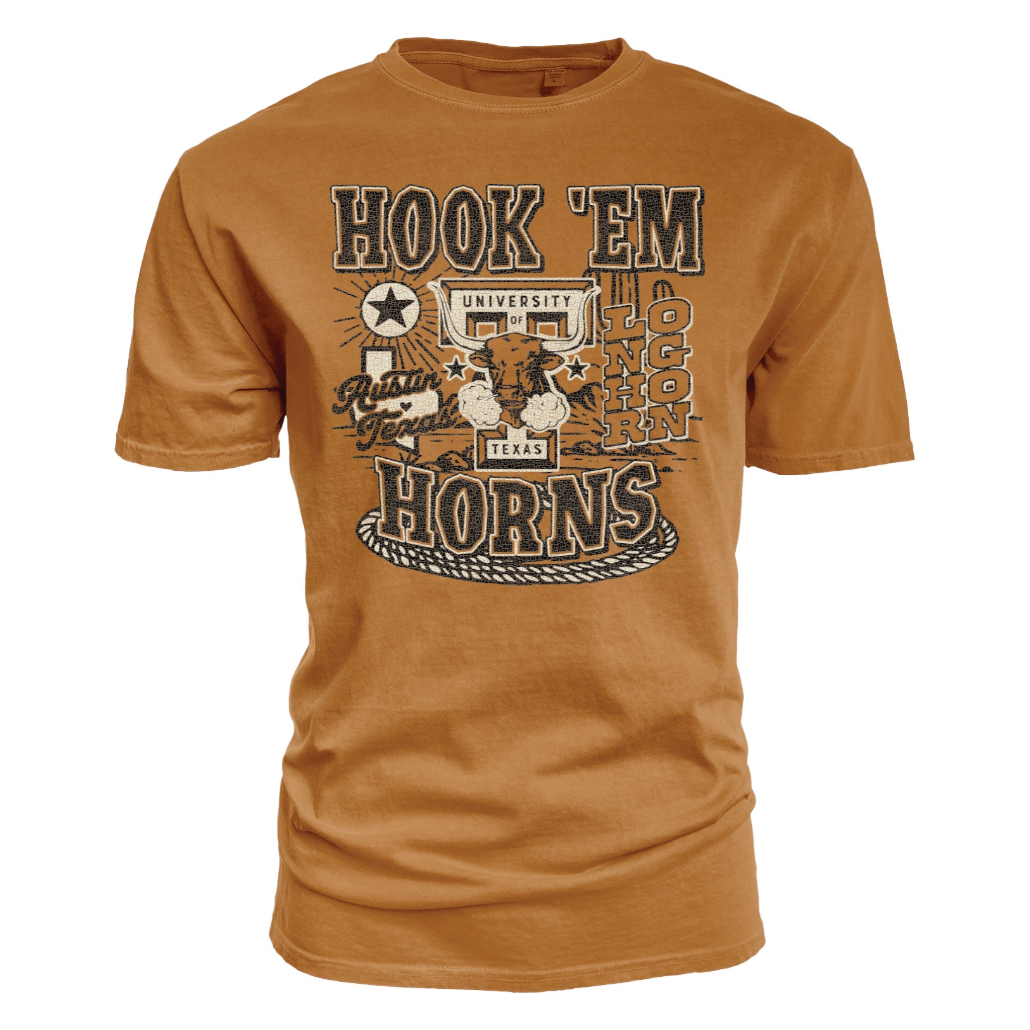 Texas Longhorns Max Hook'em Horns Big T Tee