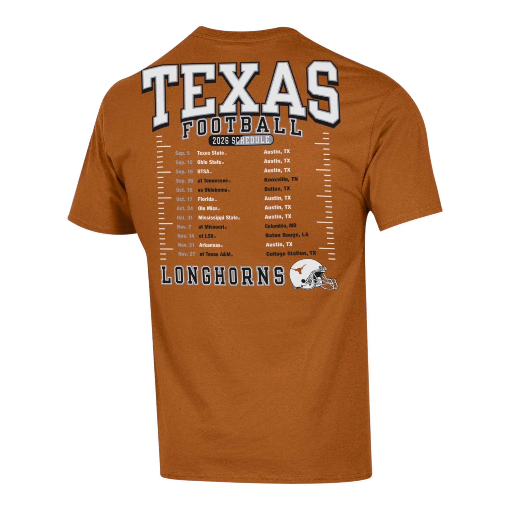 Champion Texas Longhorns 2026 Schedule Tee