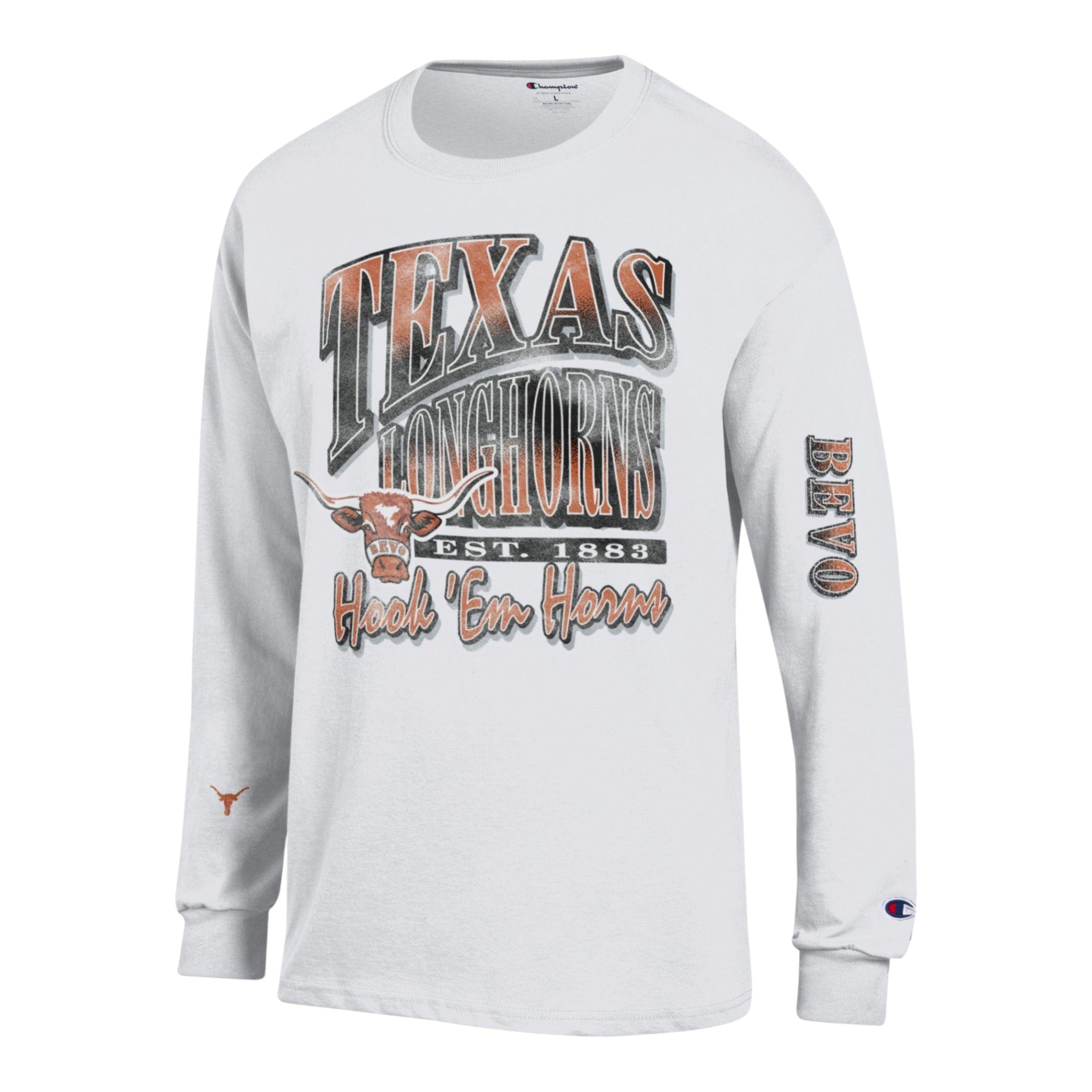 Champion Texas Longhorns Distressed Everything Bevo Long Sleeve Tee