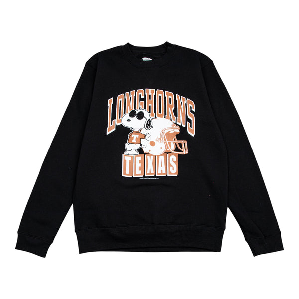 Snoopy Texas Longhorns Football Helmet Fleece Crew | University Co-op