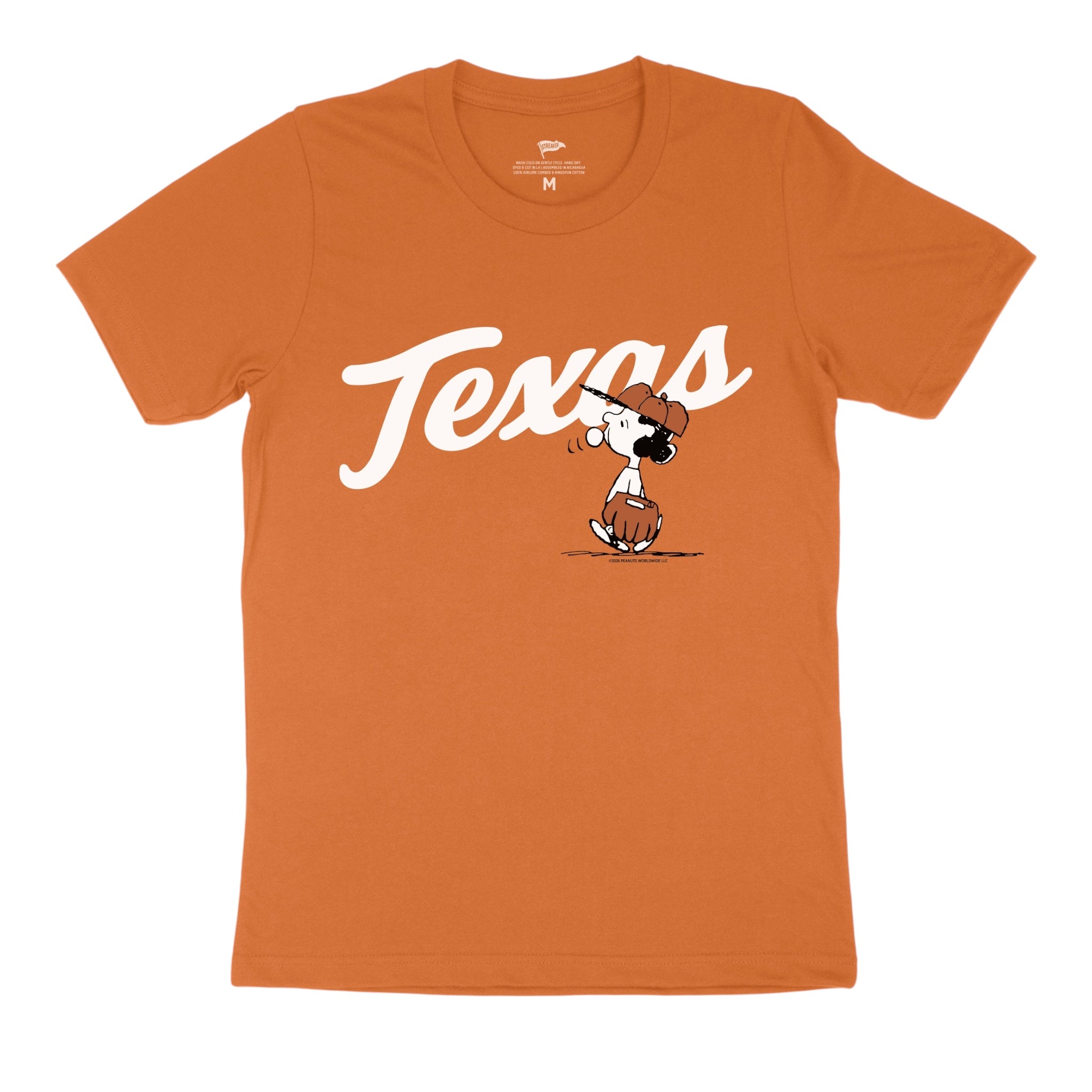 Peanuts Texas Lucy in Outfield Tee Burnt Orange