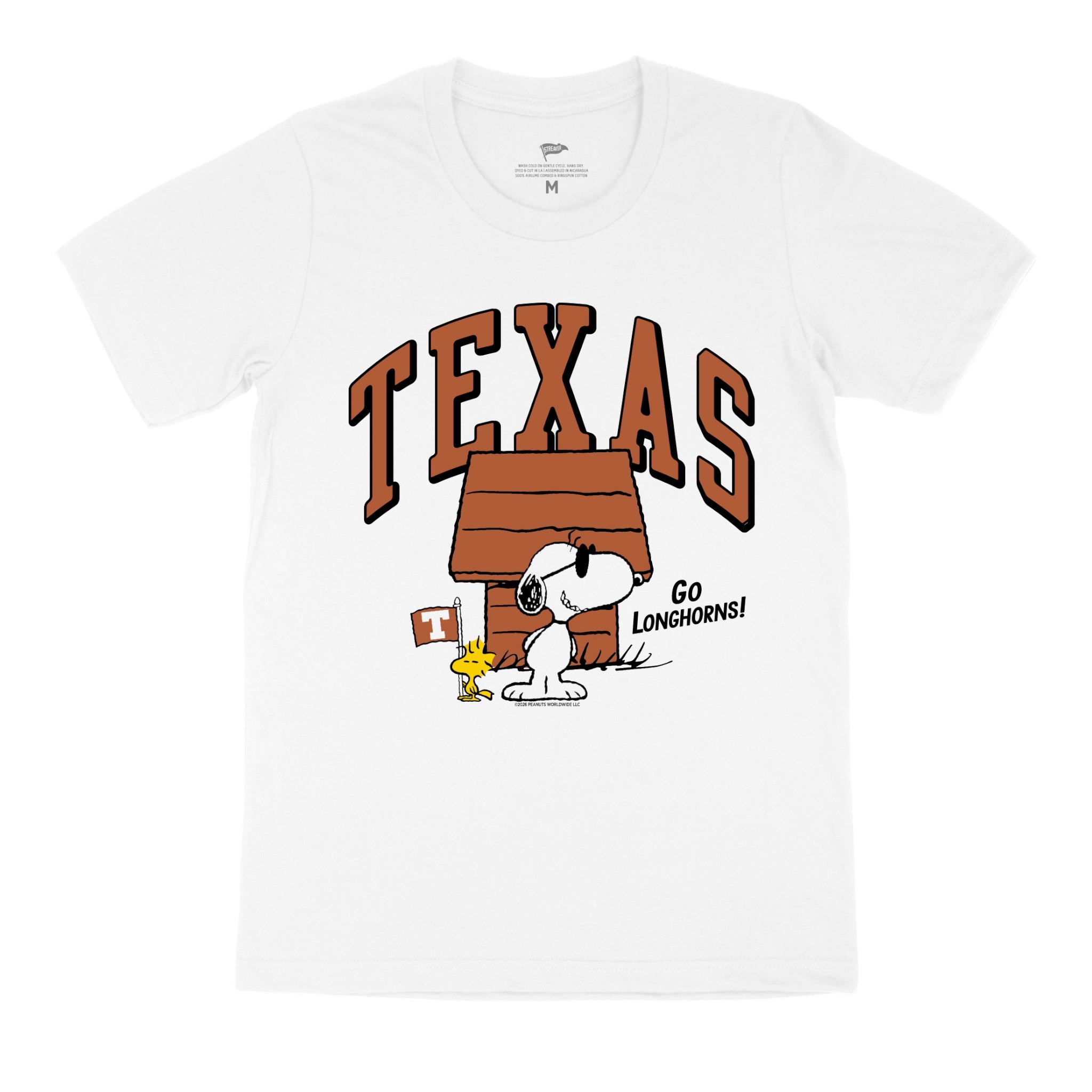 Peanuts Go Longhorns Tee White