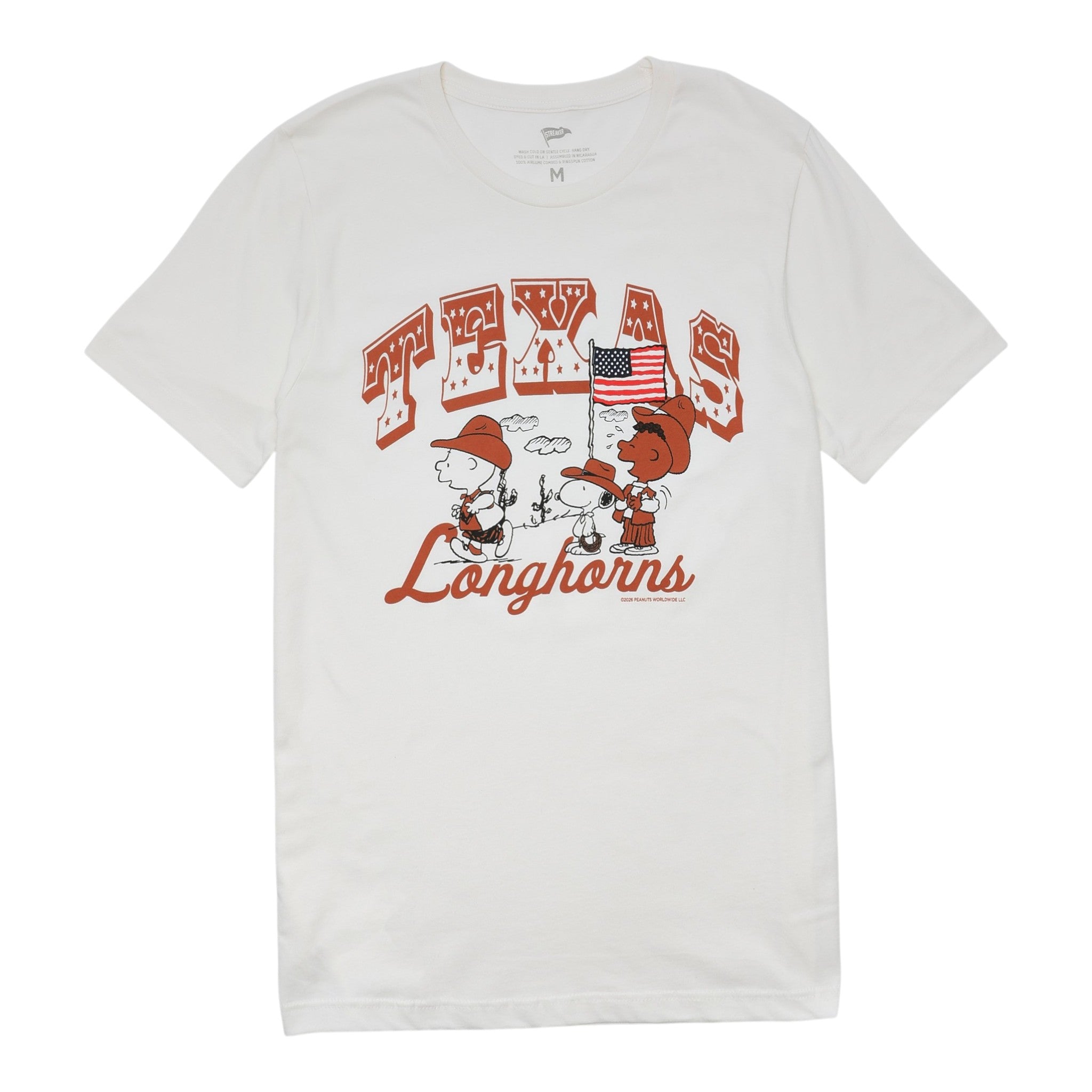 Peanuts Texas Longhorns Americana Tee