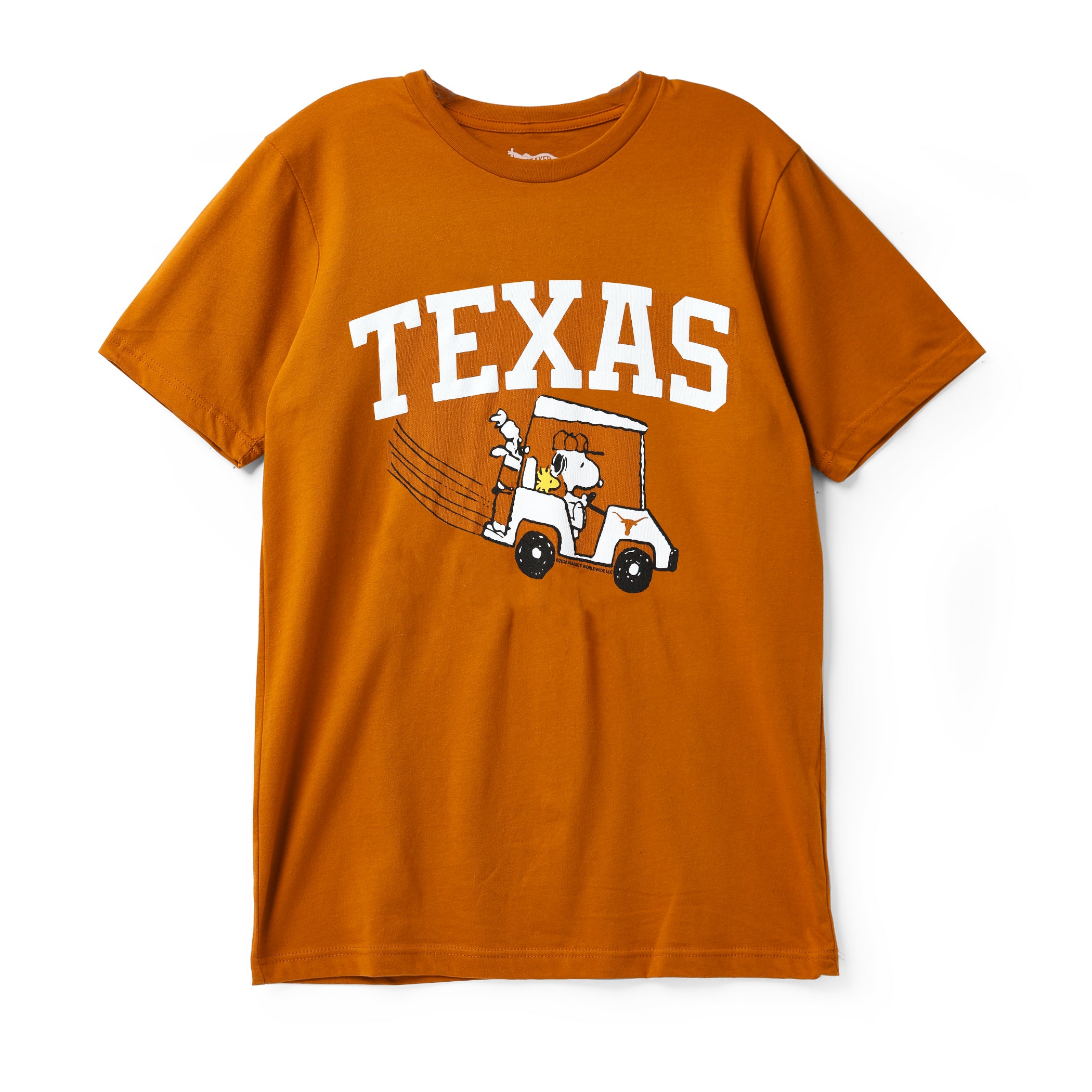 Texas Longhorns Snoopy in Golf Cart Tee
