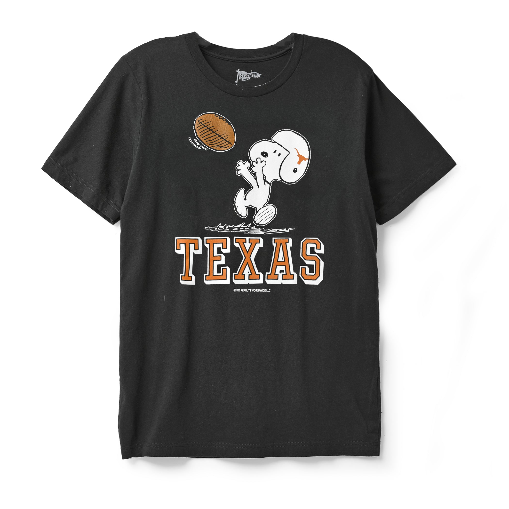 Texas Longhorns Snoopy with Football Helmet Tee