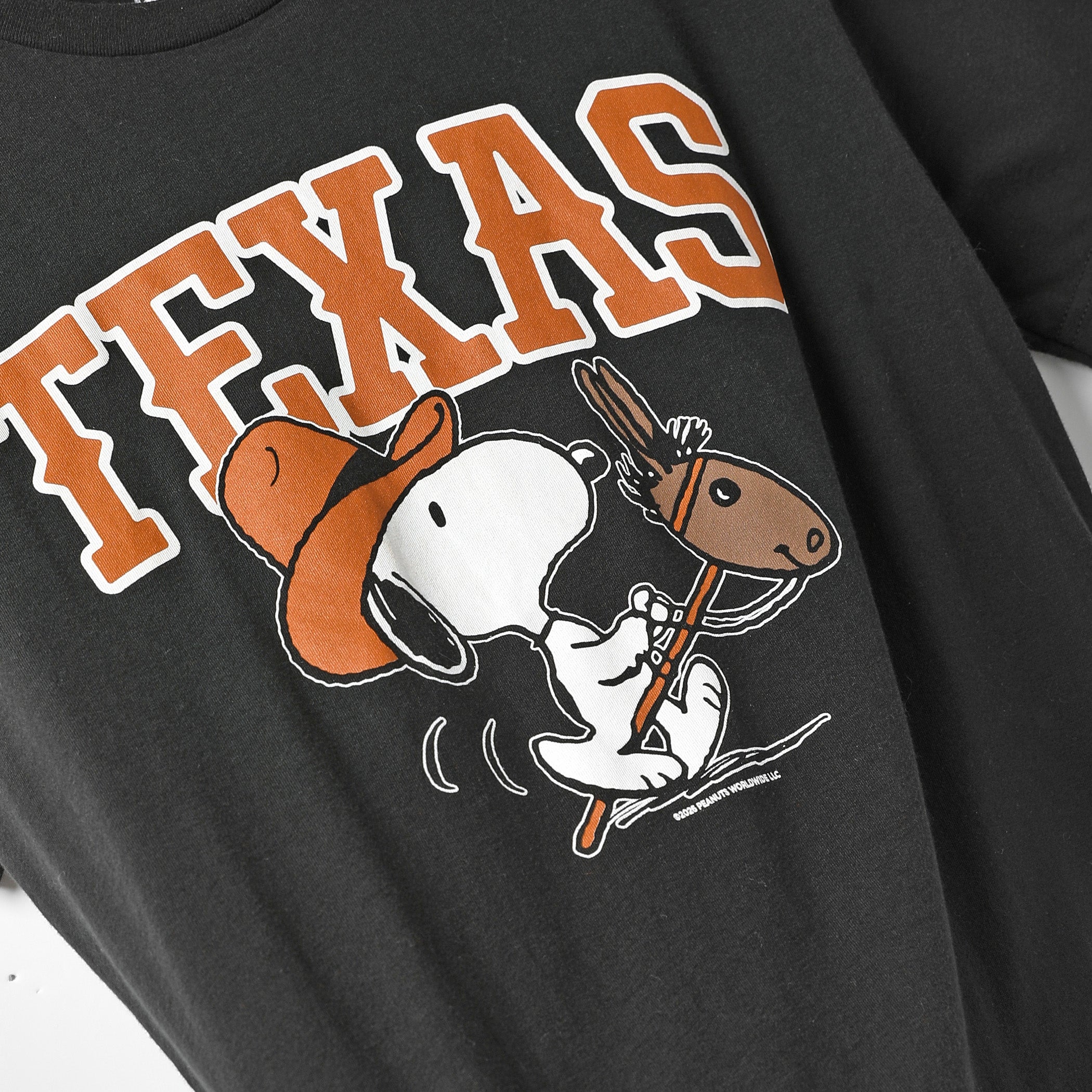 Texas Longhorns Western Snoopy with Stick Horse Tee