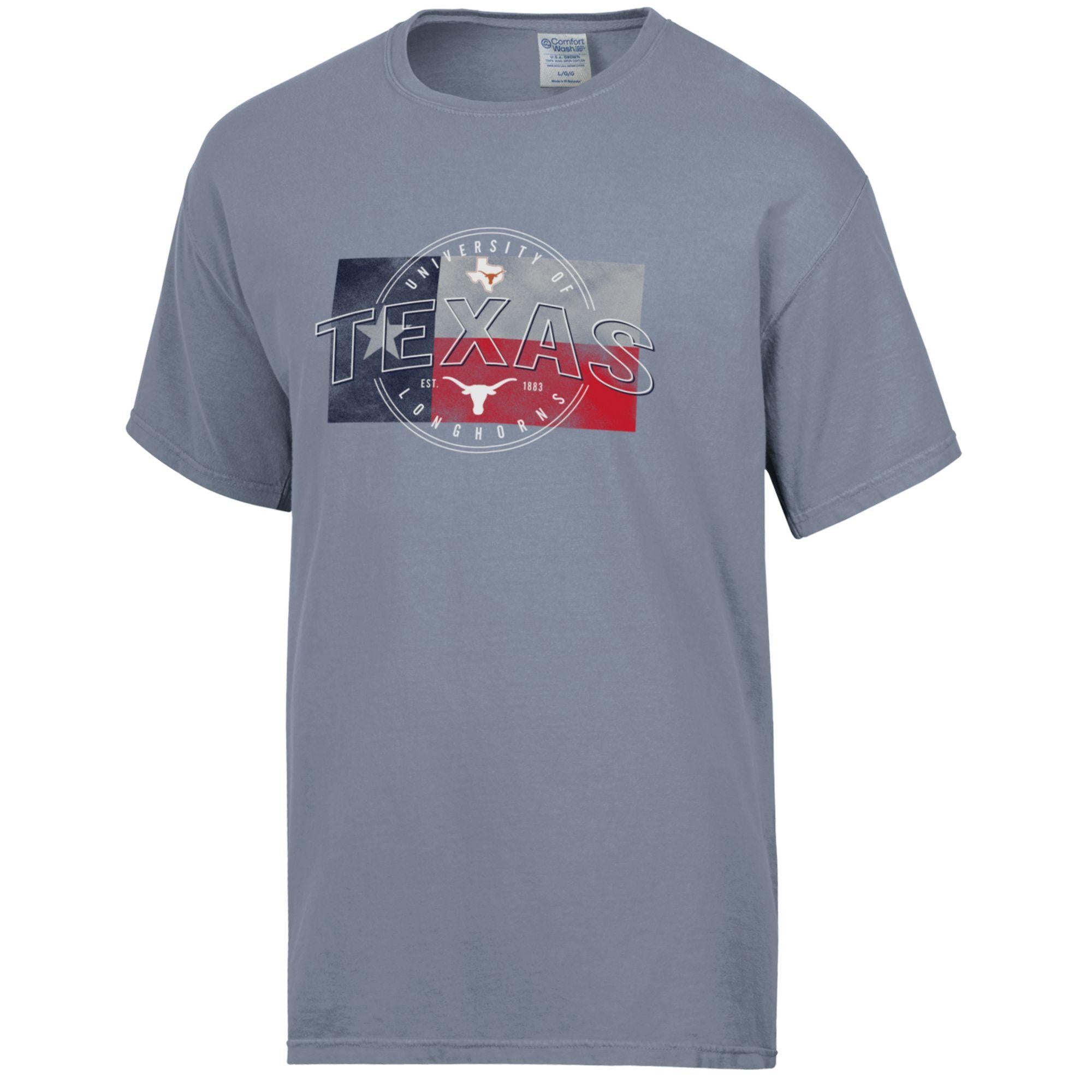 Texas Longhorns Everything over Texas Flag ComfortWash Tee