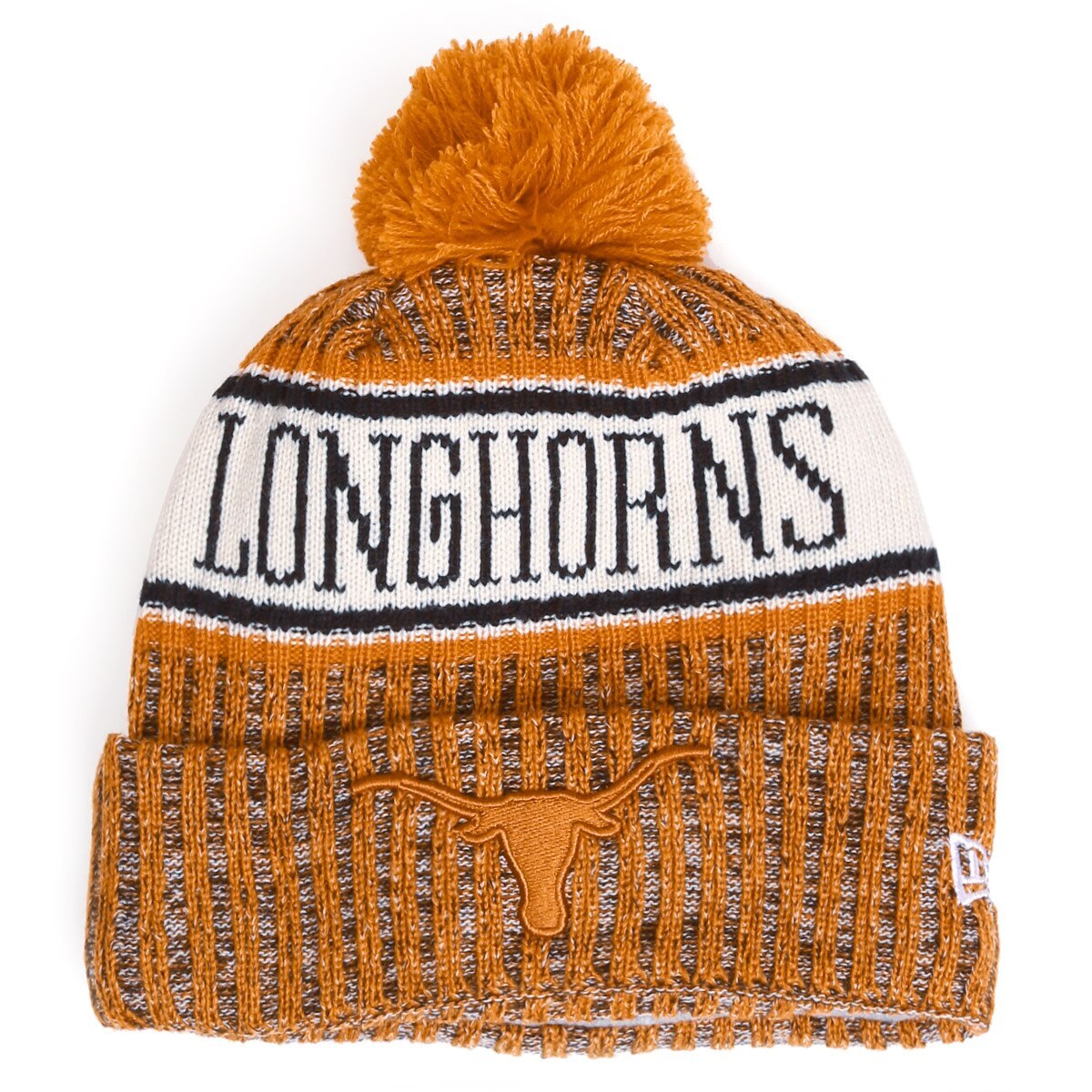Texas Longhorns Heathered Sport Knit Pom Beanie