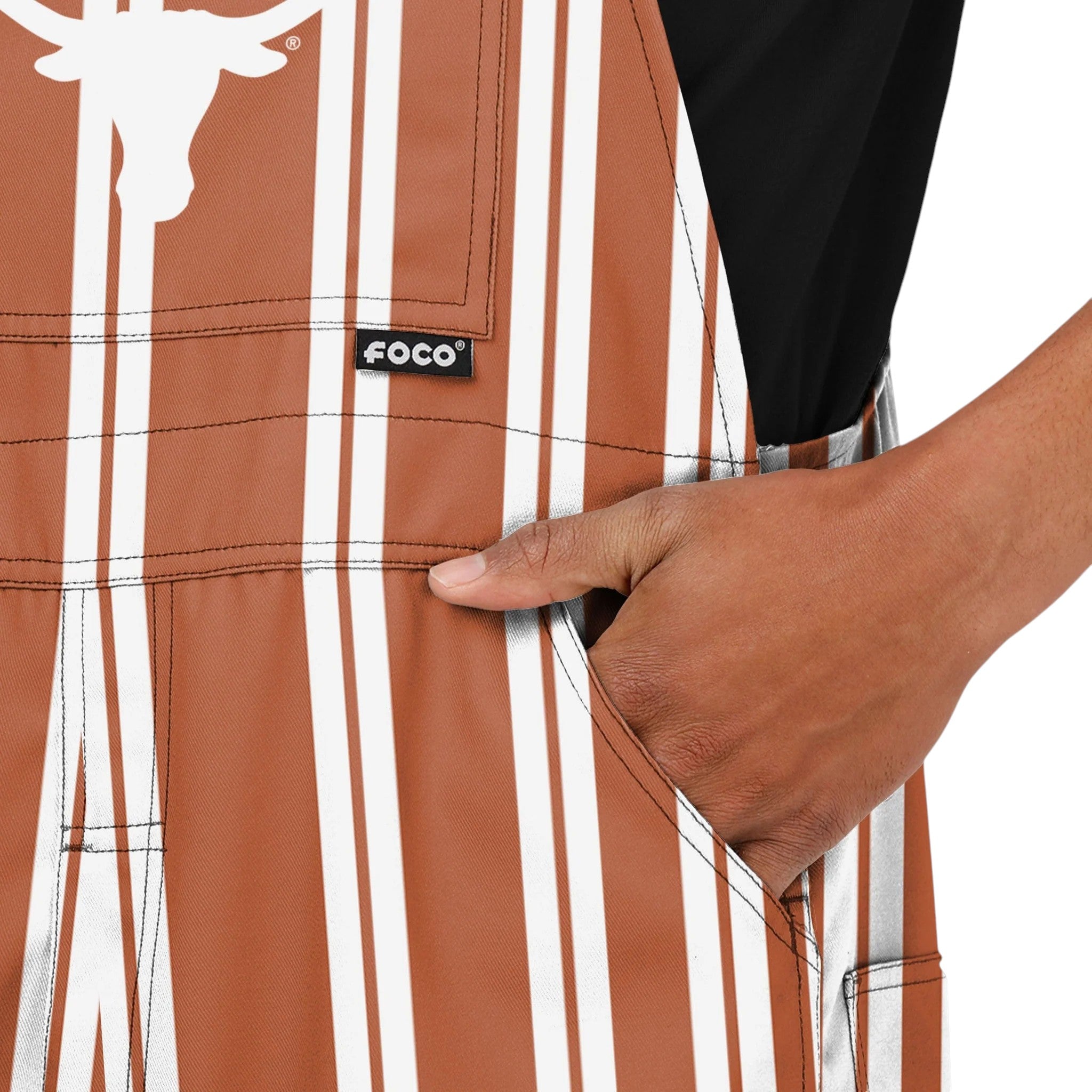 Texas Longhorns Striped Bevo Overalls