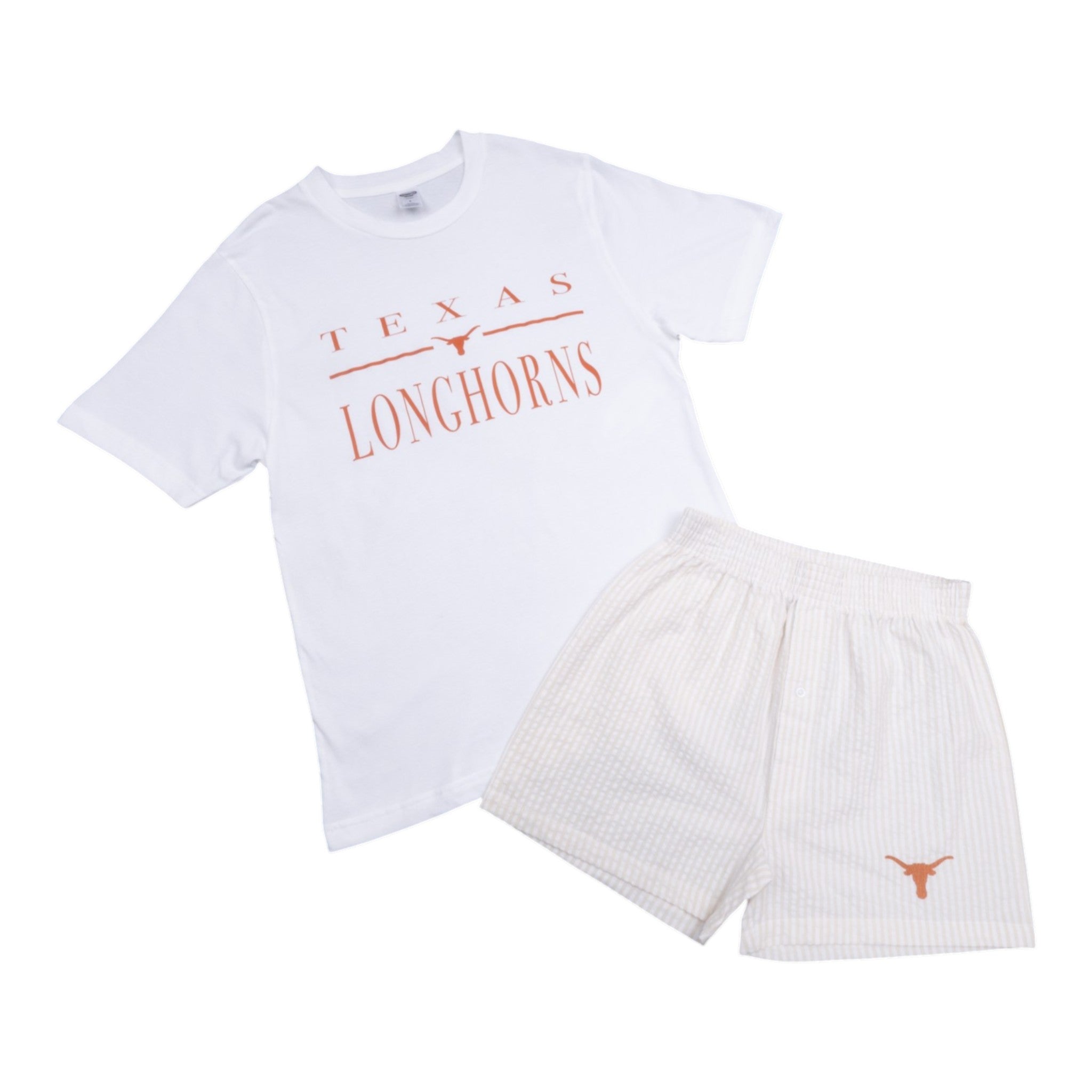 Texas Longhorns Copeland Short Sleeve Top and Boxer Set Tan
