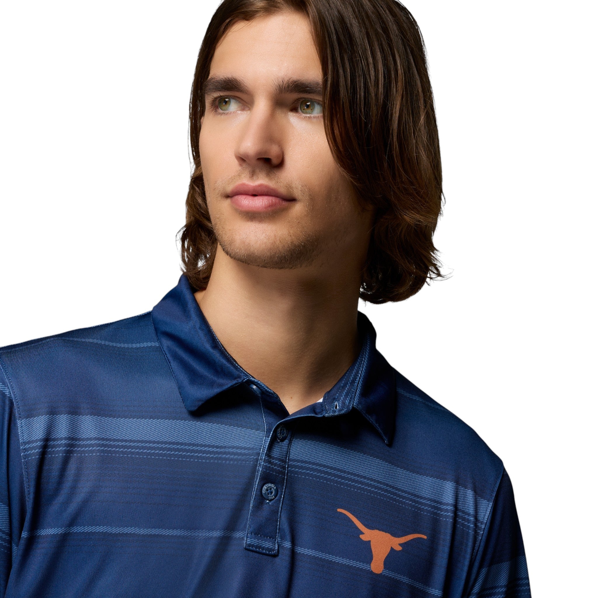 Columbia Texas Longhorns Super Terminal Striped Polo