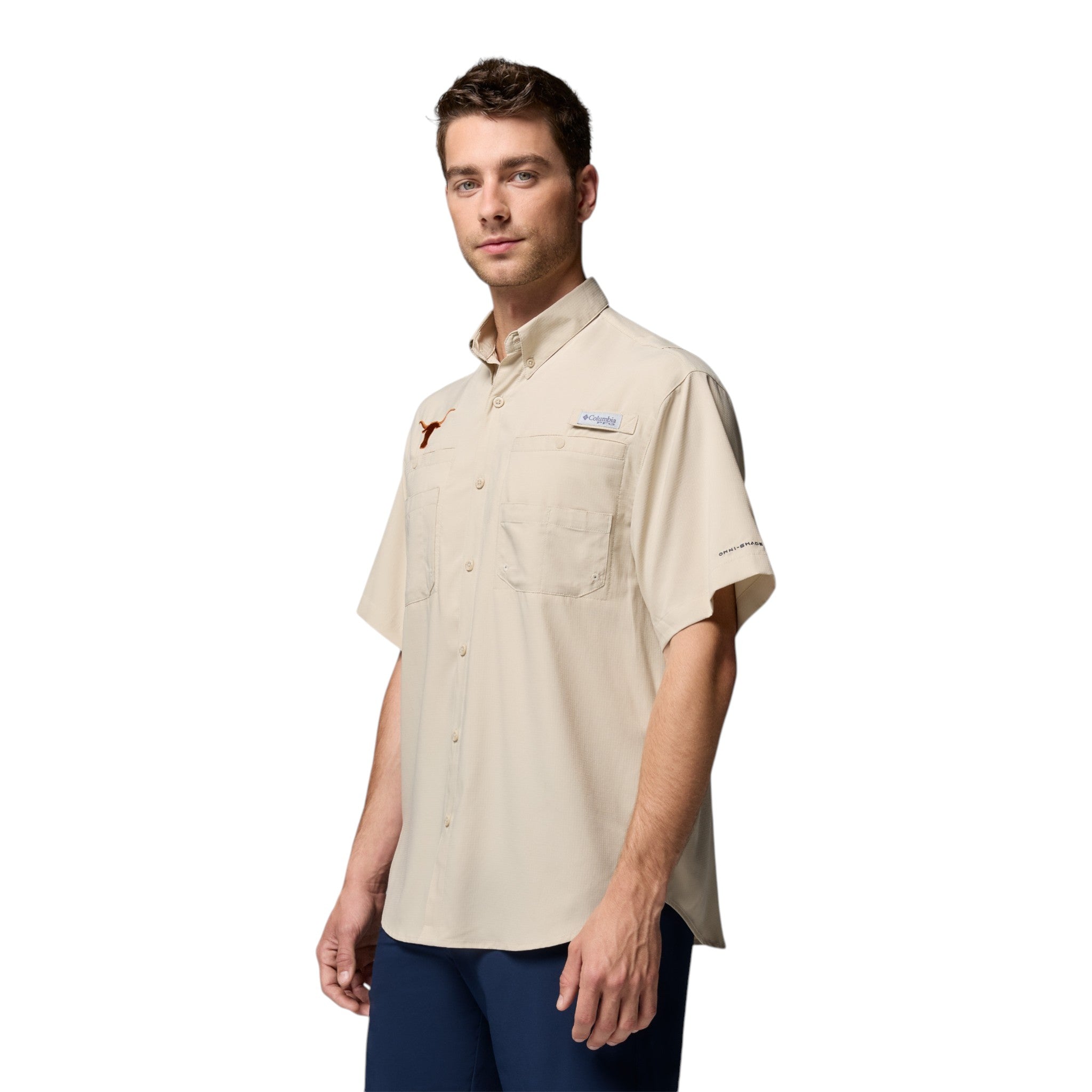 Columbia Texas Longhorns Short Sleeve Fossil Tamiami