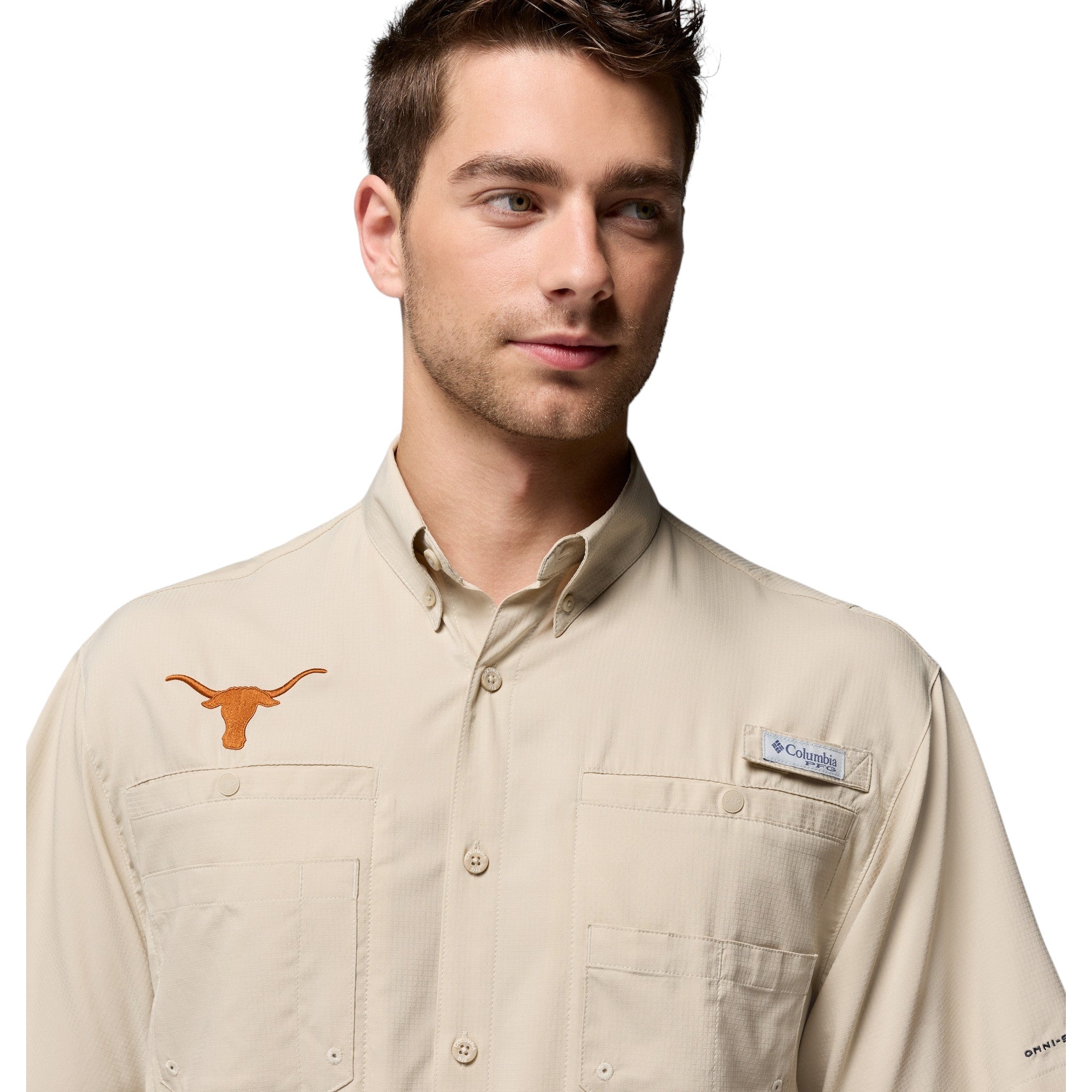 Columbia Texas Longhorns Short Sleeve Fossil Tamiami