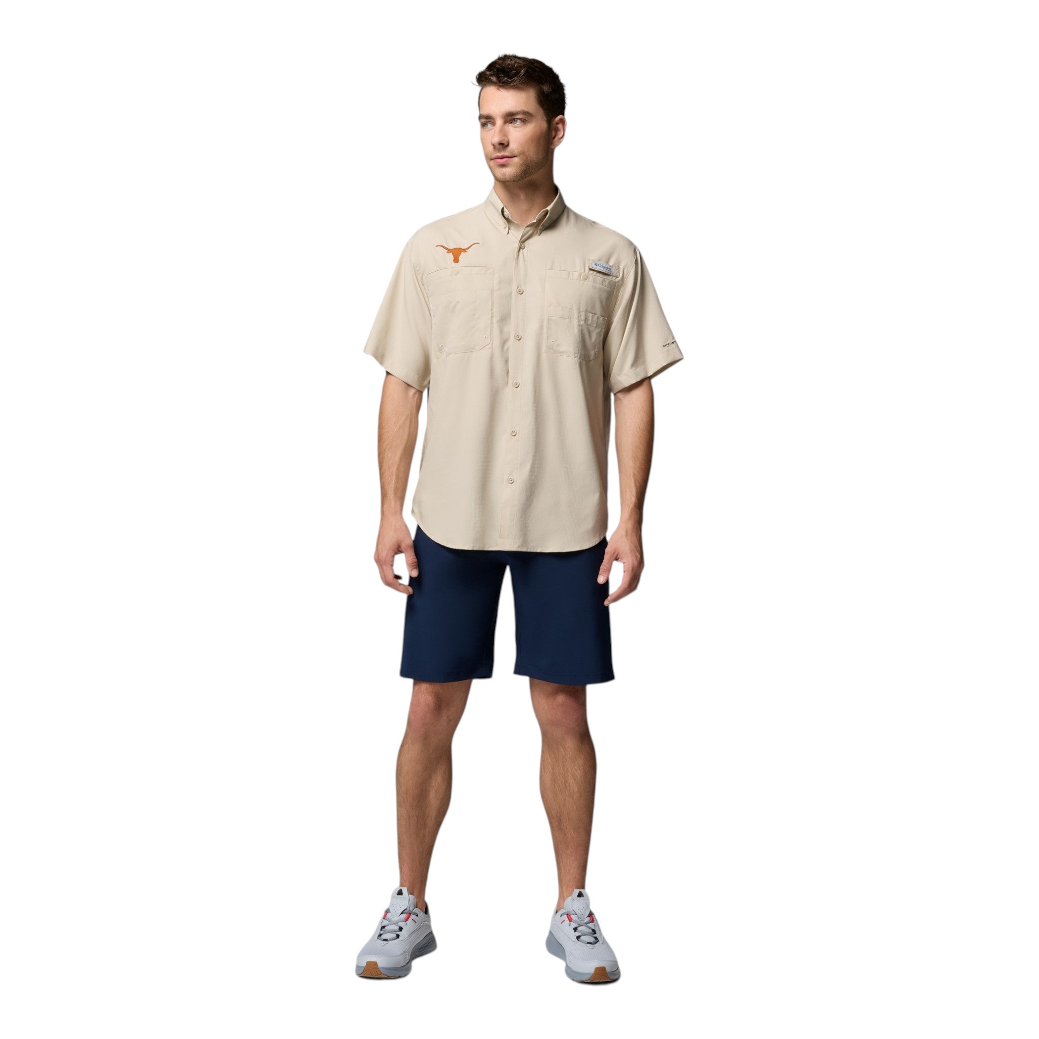 Columbia Texas Longhorns Short Sleeve Fossil Tamiami