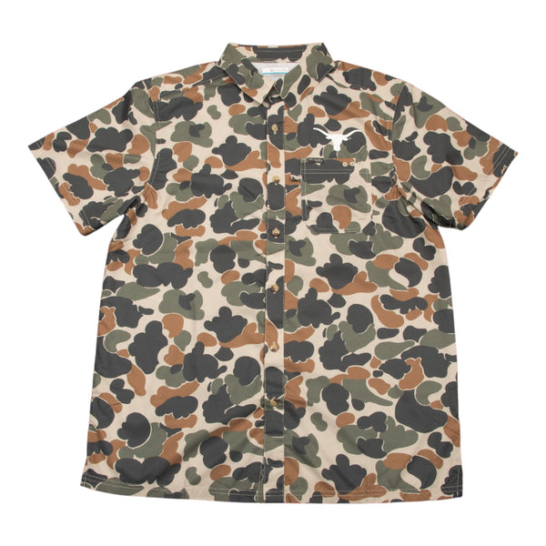 Columbia Texas Longhorns Super Slack Tide Omni-Wick Button-Up Camo