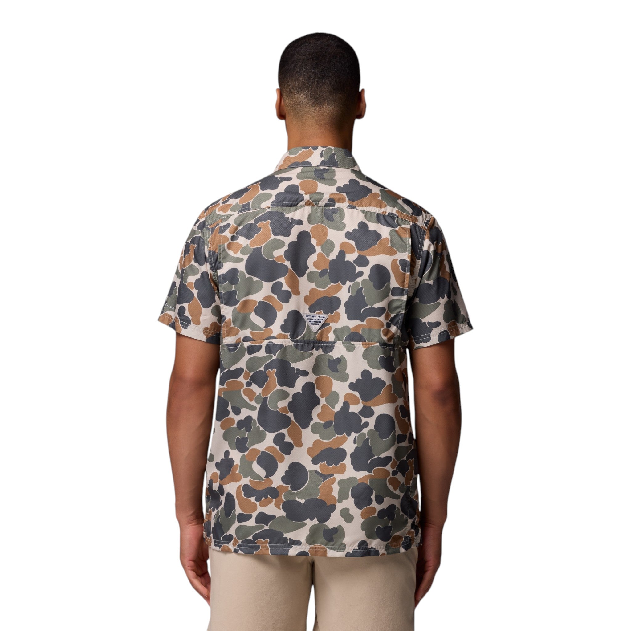 Columbia Texas Longhorns Super Slack Tide Omni-Wick Button-Up Camo Shirt