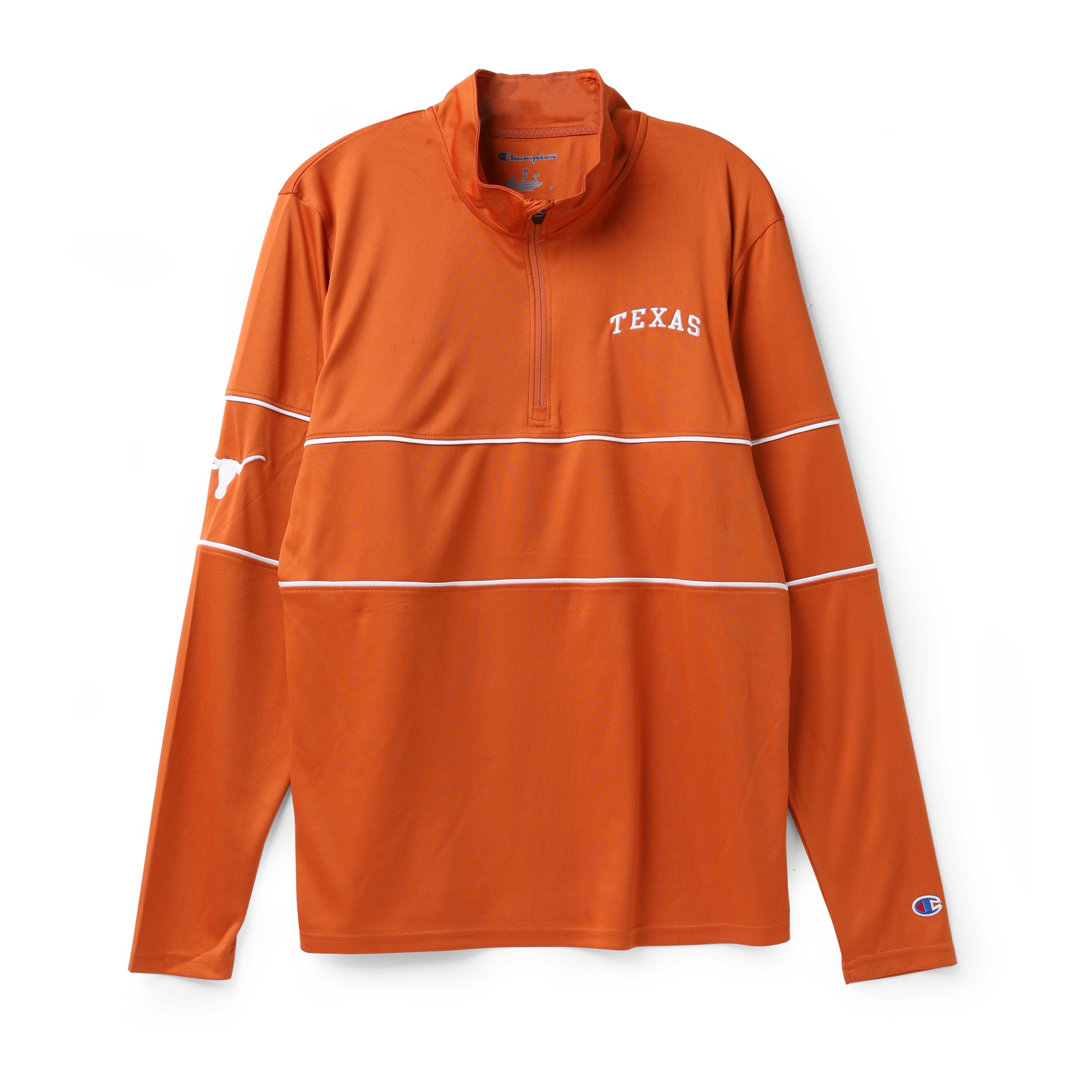 Champion Texas Longhorns Skybox Colorblock Piping Quarter Zip
