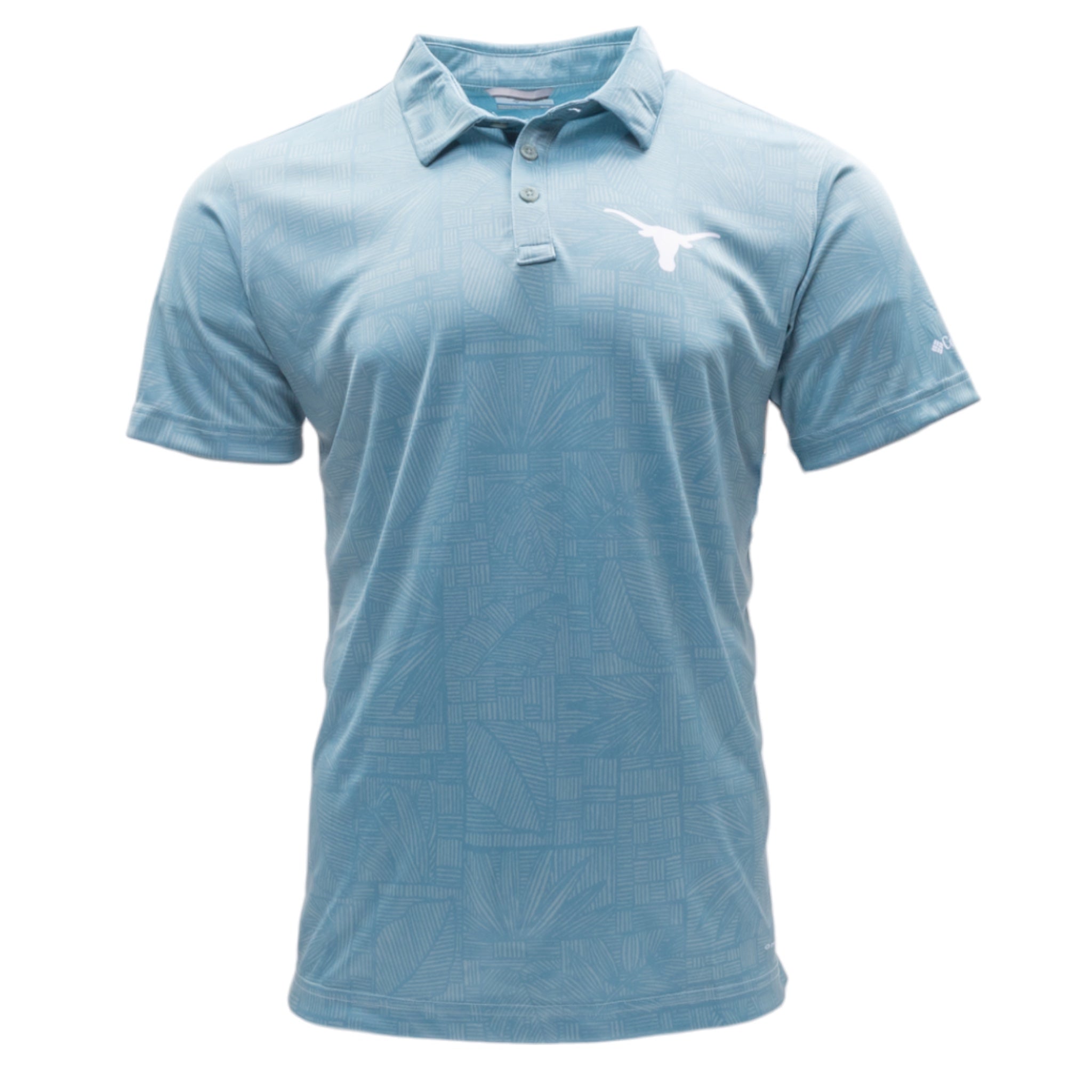 Columbia Texas Longhorns Super Terminal Patchwork Palms Polo Aqua