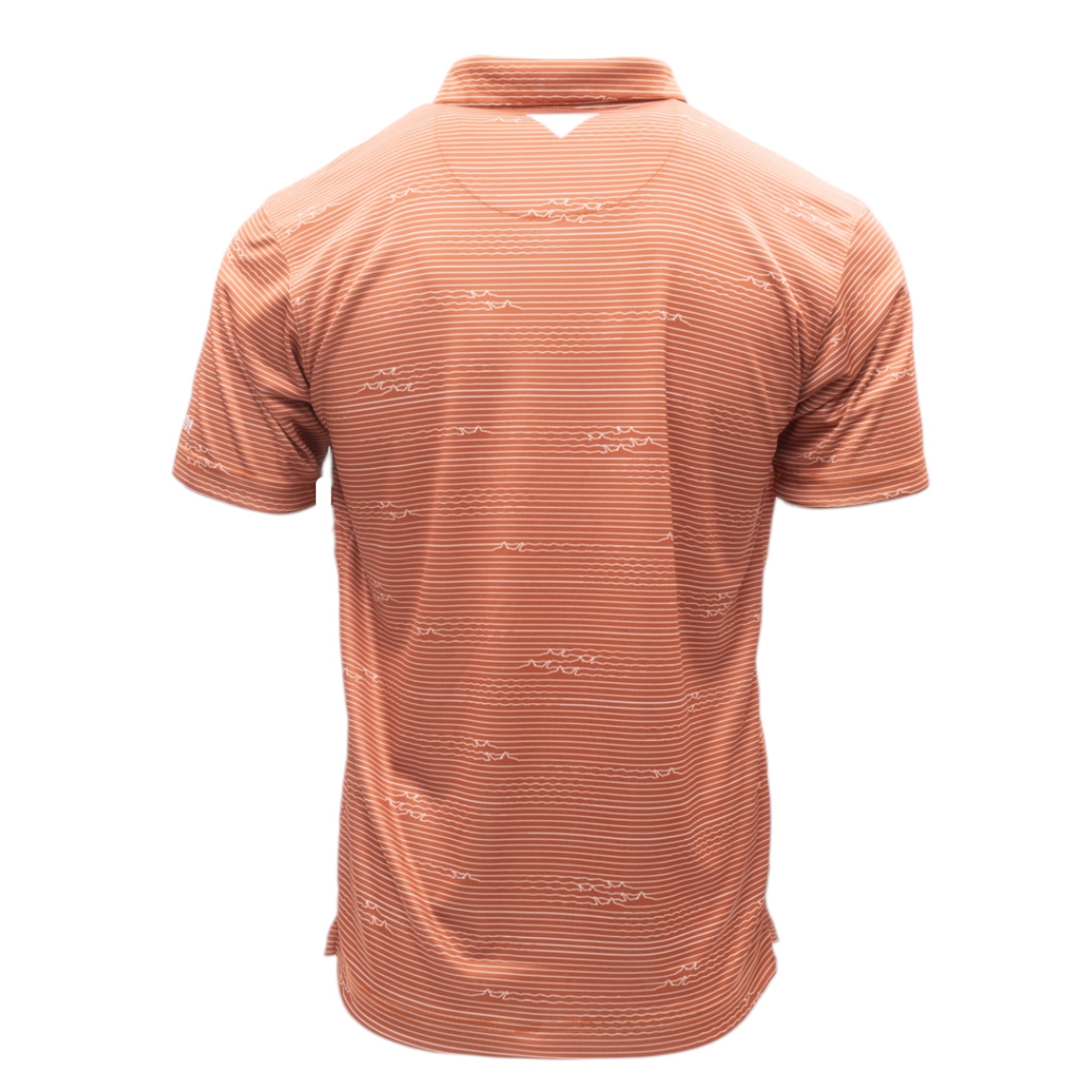 Columbia Texas Longhorns Super Terminal Tackle Stripe Polo Burnt Orange