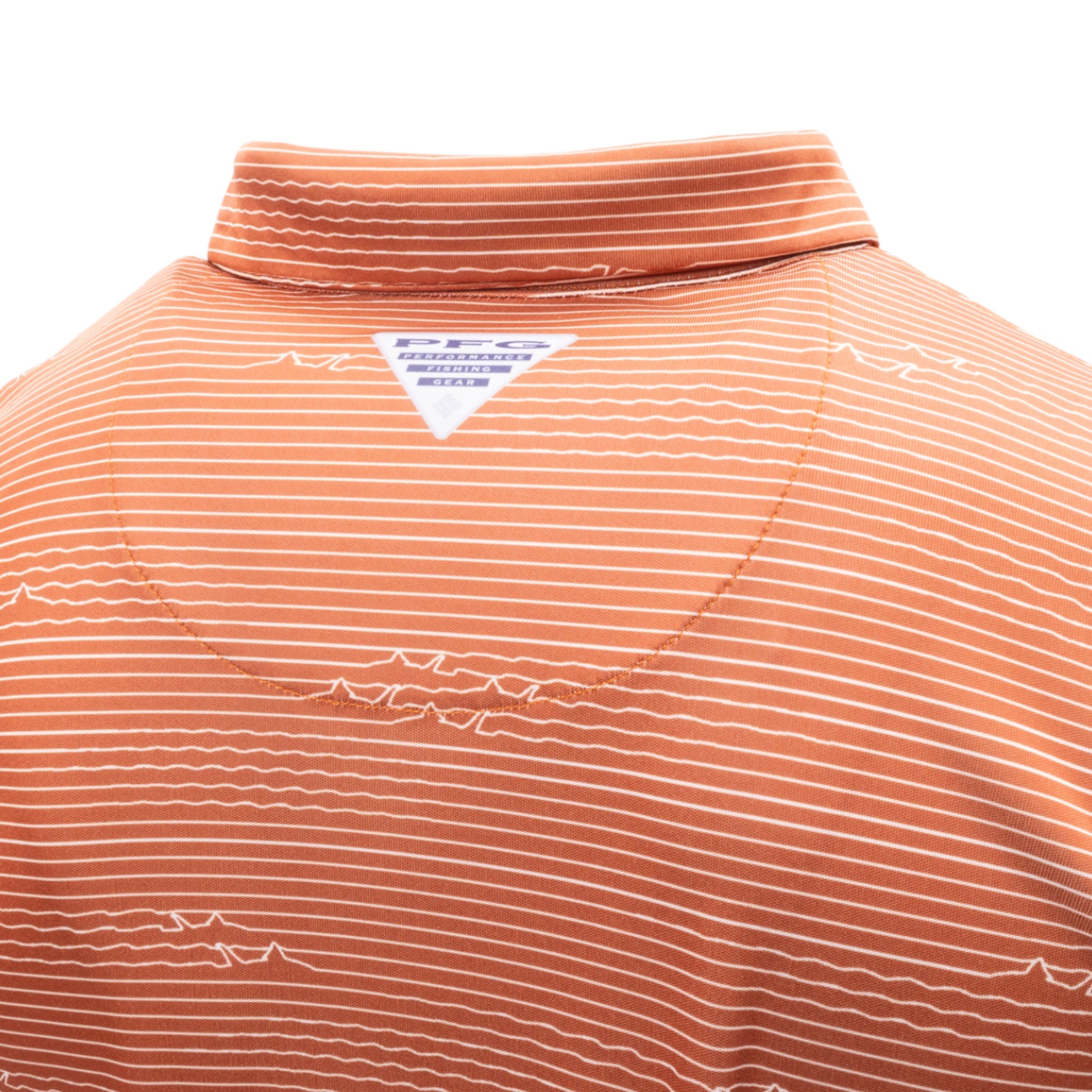 Columbia Texas Longhorns Super Terminal Tackle Stripe Polo Burnt Orange