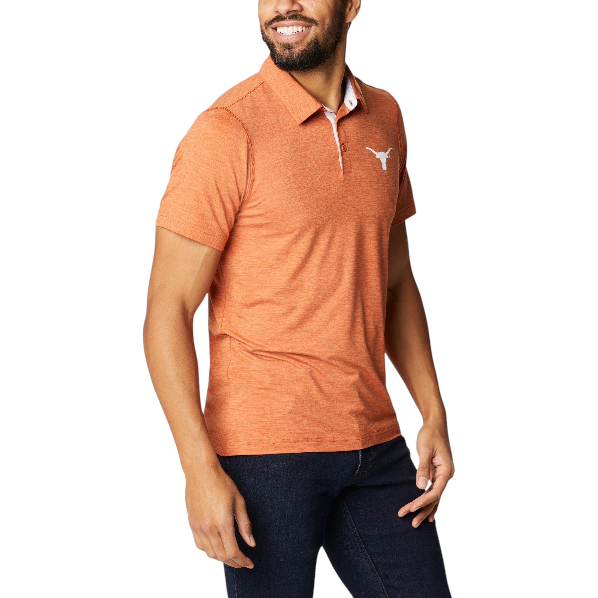 Columbia Texas Longhorns Tech Trail Polo Burnt Orange