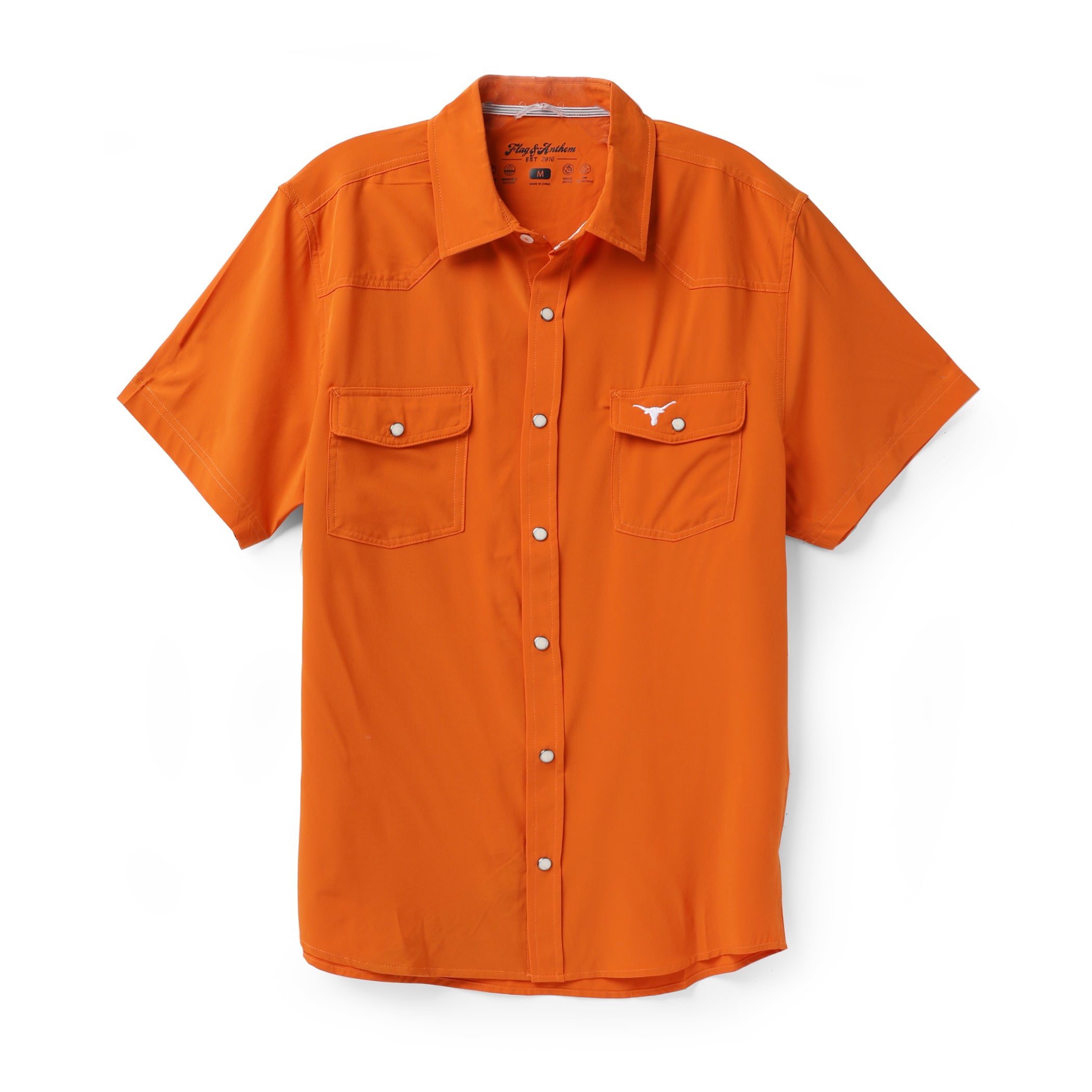 Texas Longhorns Longmont Performance Western Short Sleeve Dress Shirt