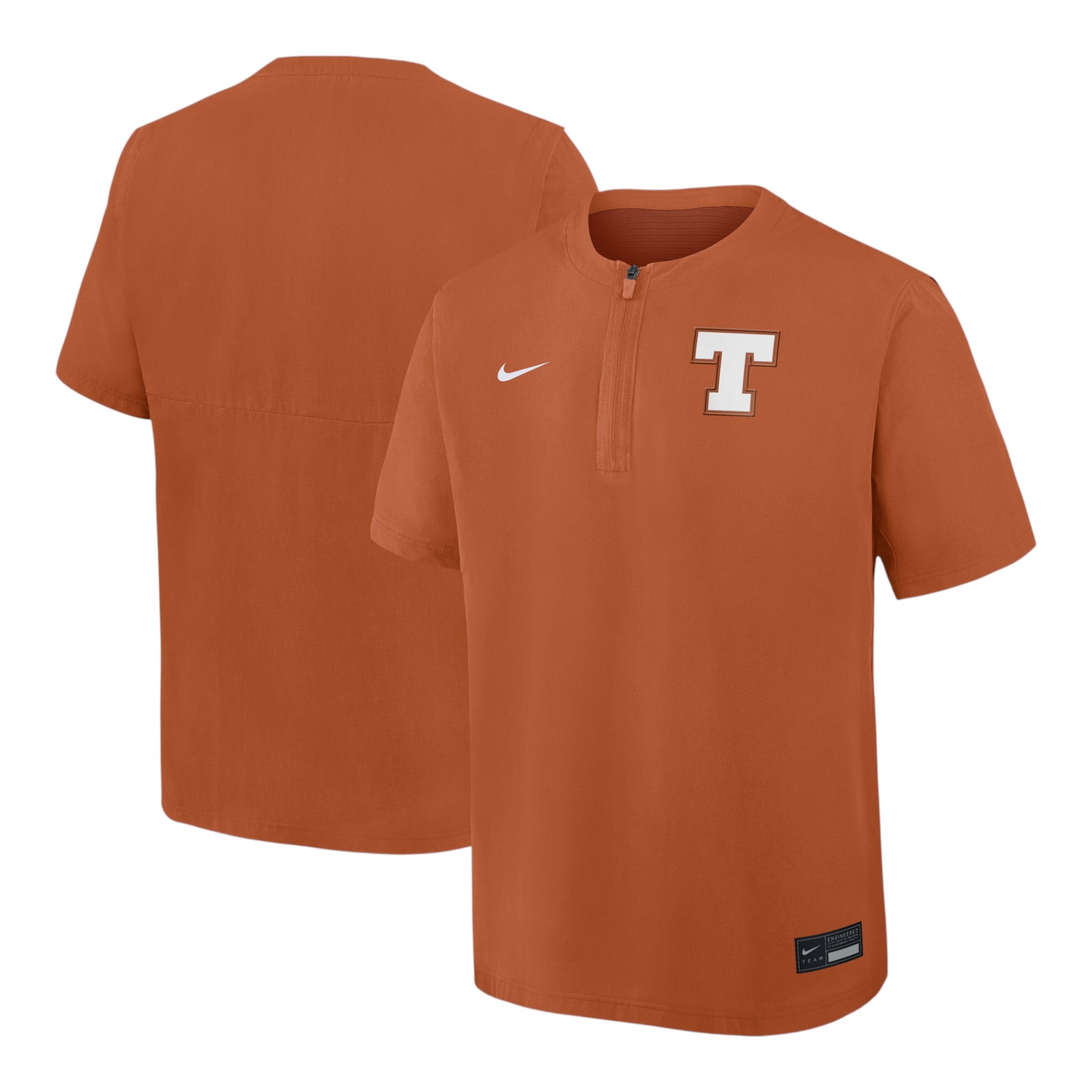 Nike Texas Longhorns Dugout "T" Short Sleeve Windshirt Burnt Orange