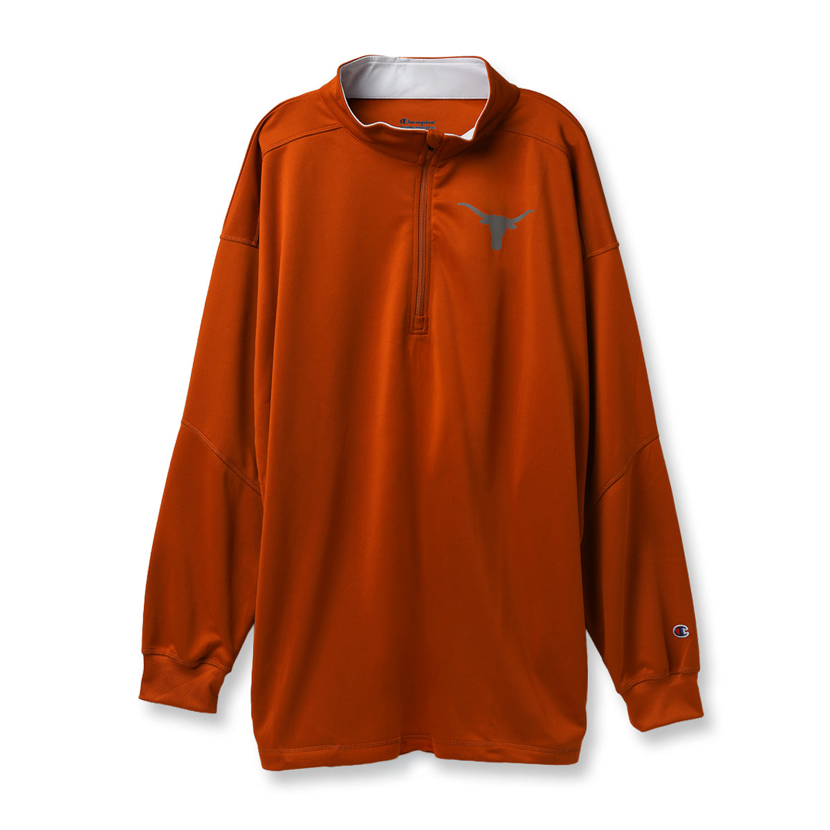 Extended Sizes Champion Texas Longhorns Left Chest Bevo Quarter Zip