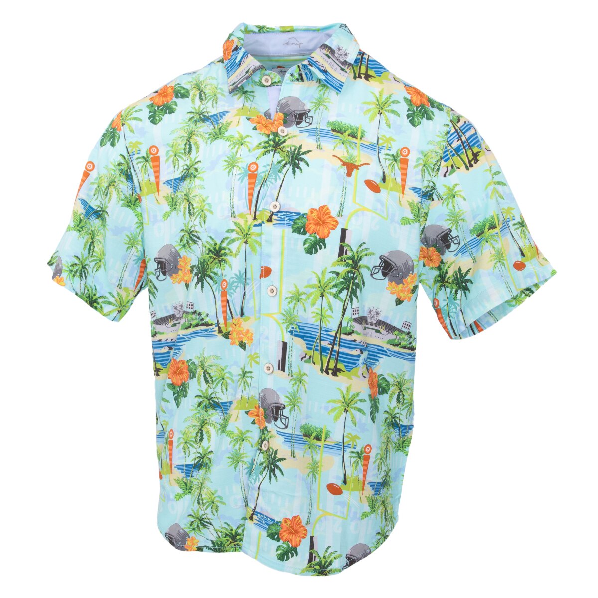 Tommy Bahama Texas Longhorns Short Sleeve Endzone Isles Shirt