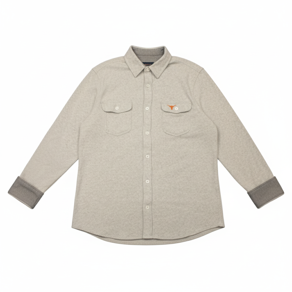 Texas Longhorns Hero Twill Knit Long Sleeve Flannel