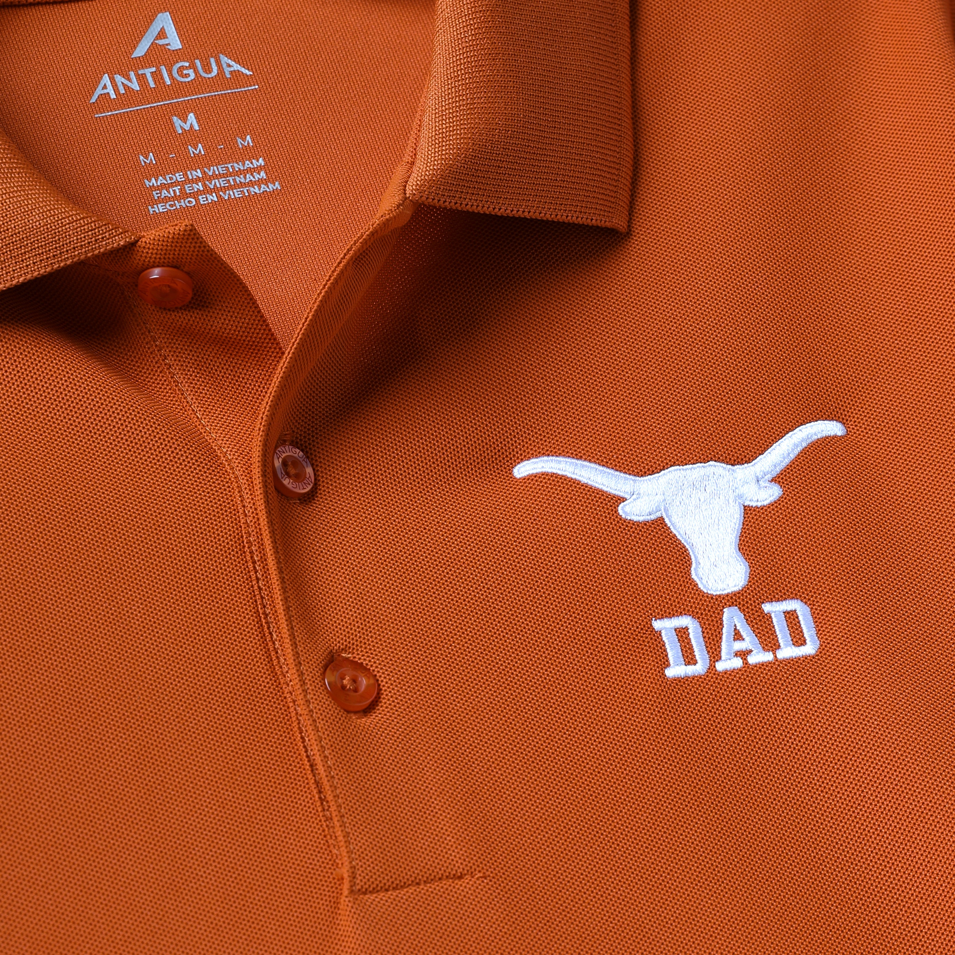 Antigua Texas Longhorns Dad Legacy Pique Polo