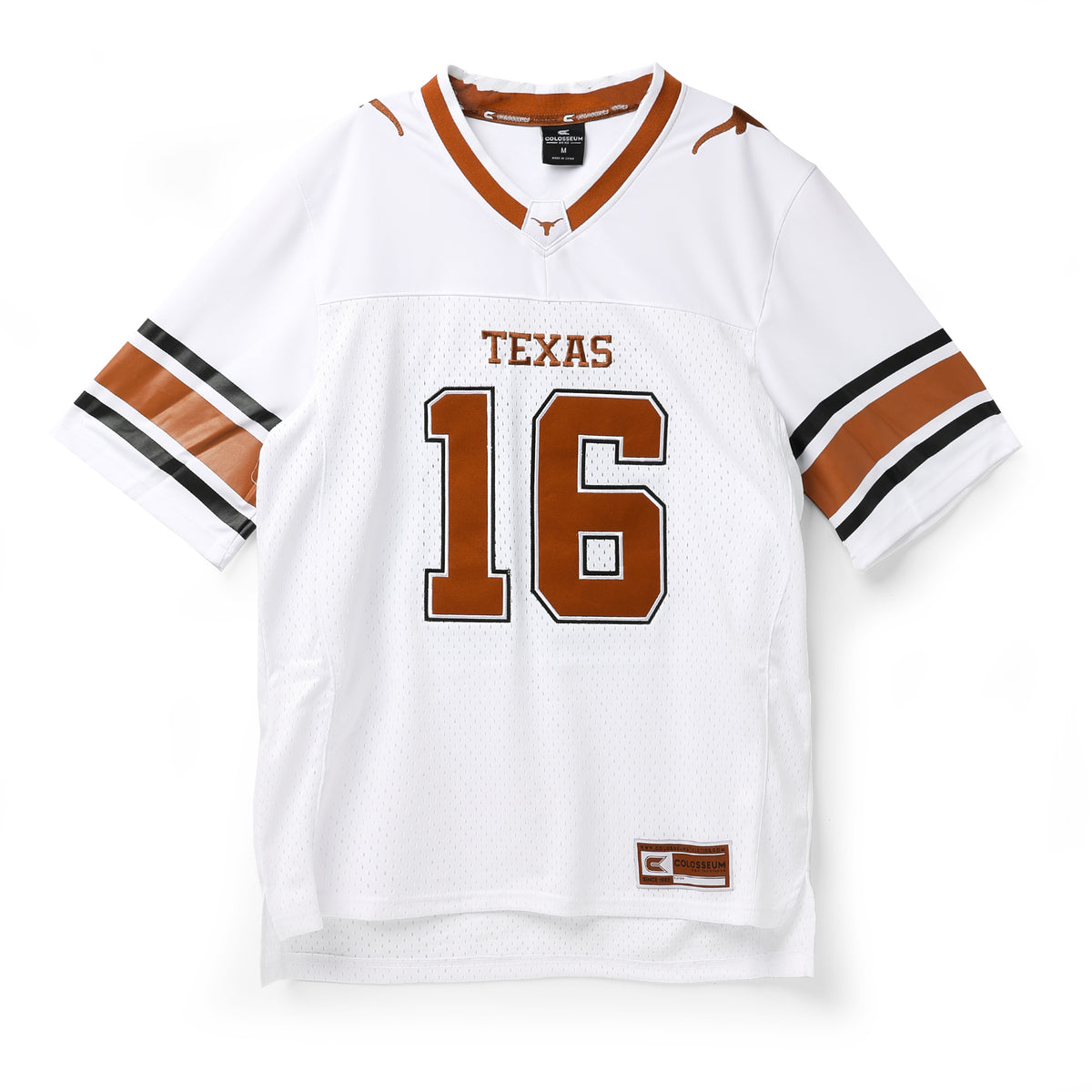Texas Longhorns NIL Manning Tackle Twill White Jersey