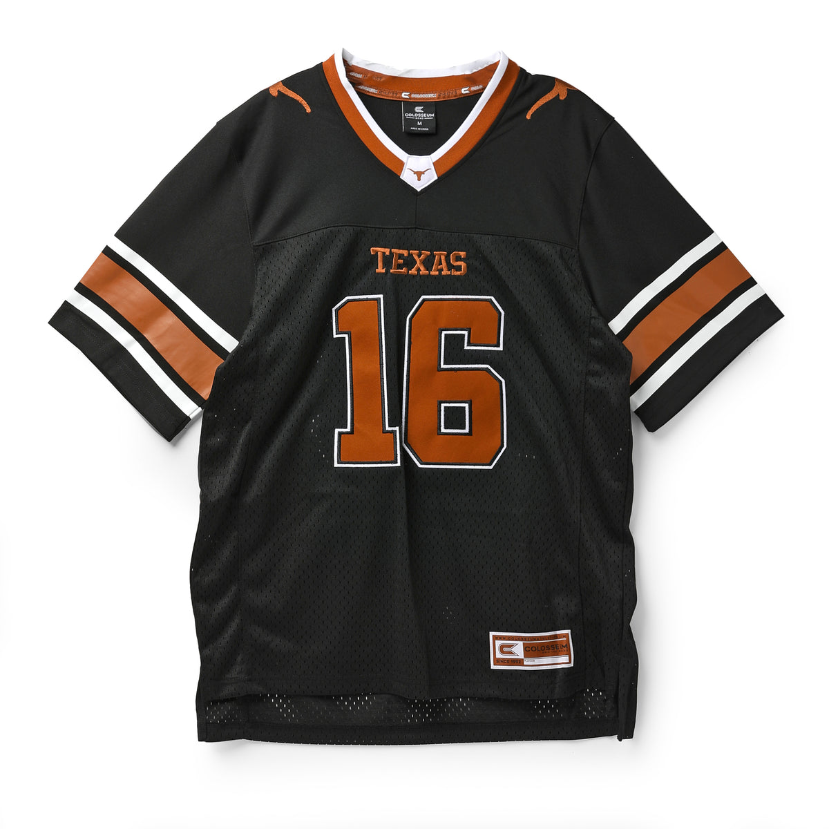 Texas Longhorns NIL Manning Tackle Twill Black Jersey 