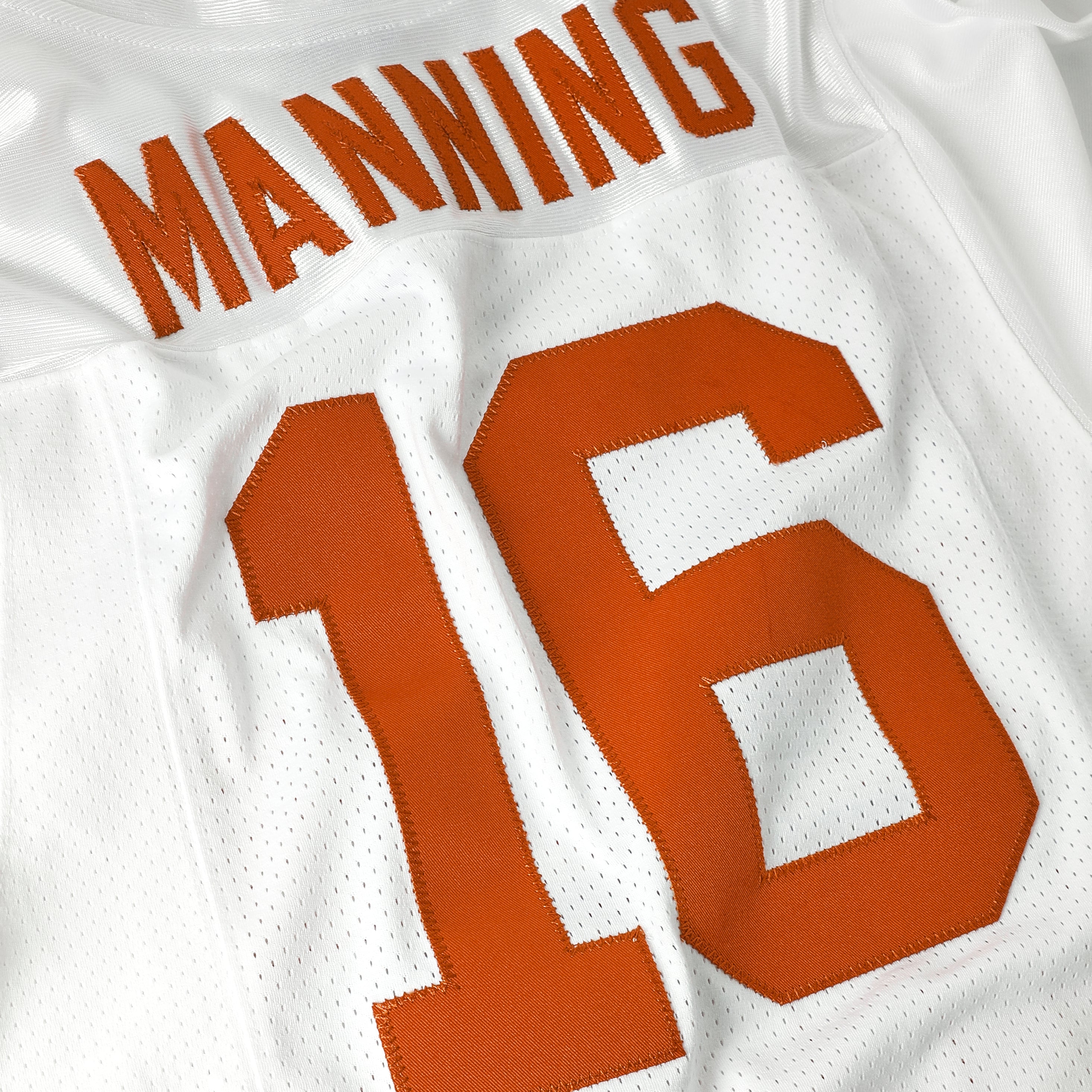 Texas Longhorns NIL Manning Twill White Jersey