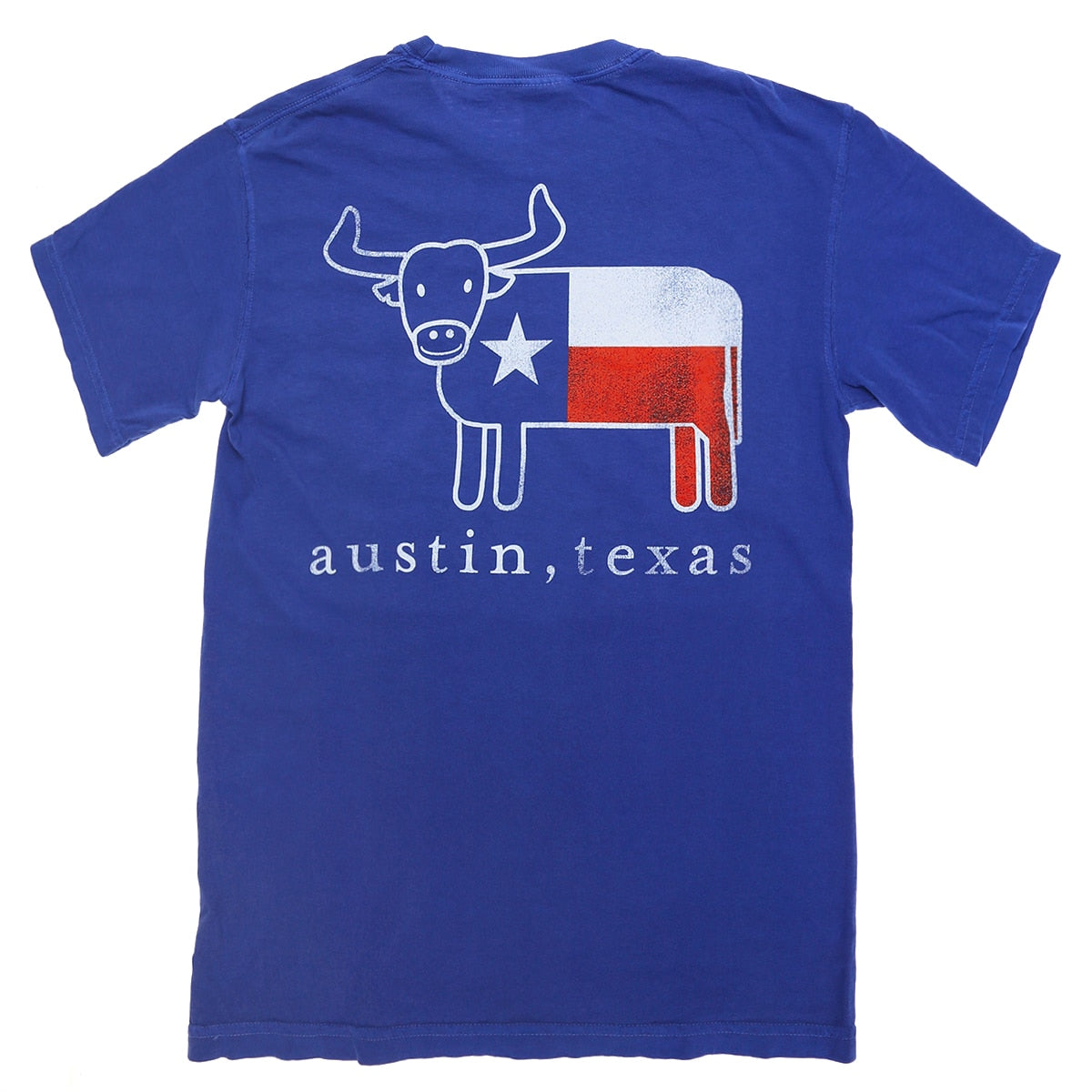 Comfort Colors Collection - Austin Texas Flag Steer Tee