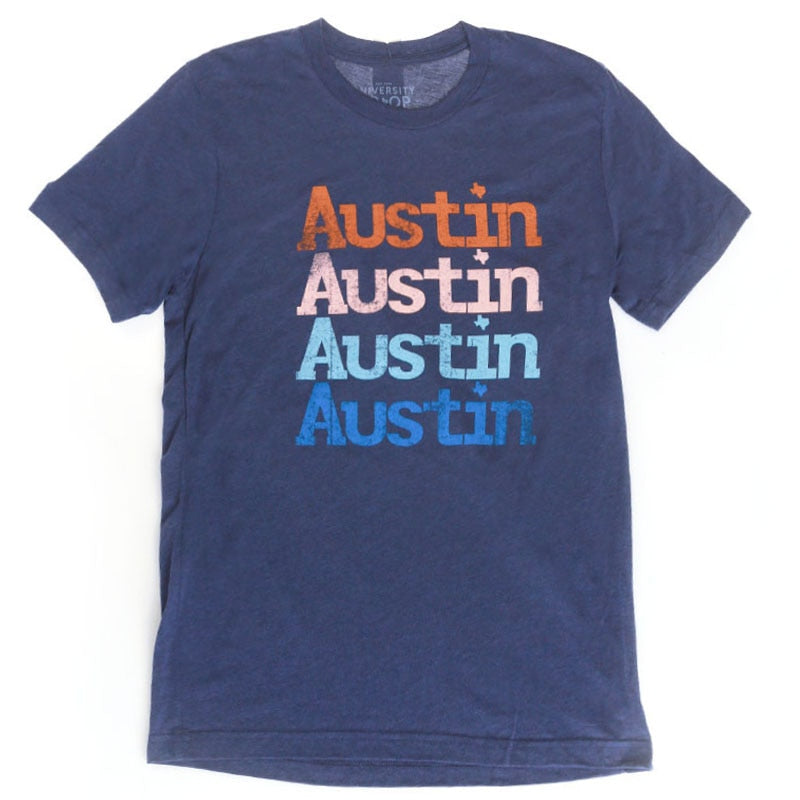 Austin Patterned Distressed Tri-Blend Tee