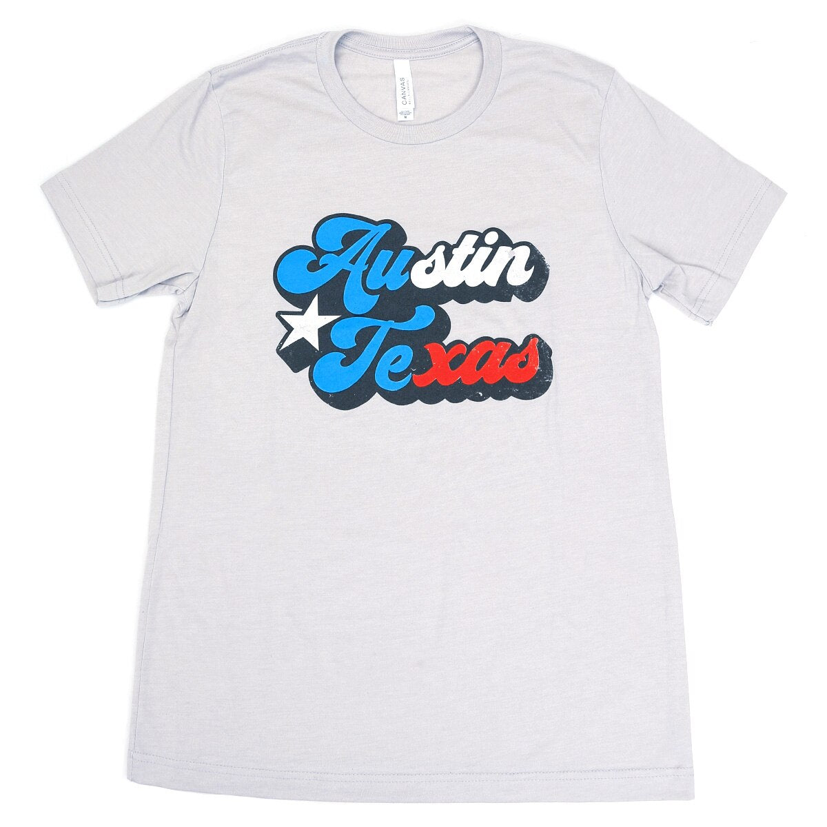 Austin Texas Script Flag Tee