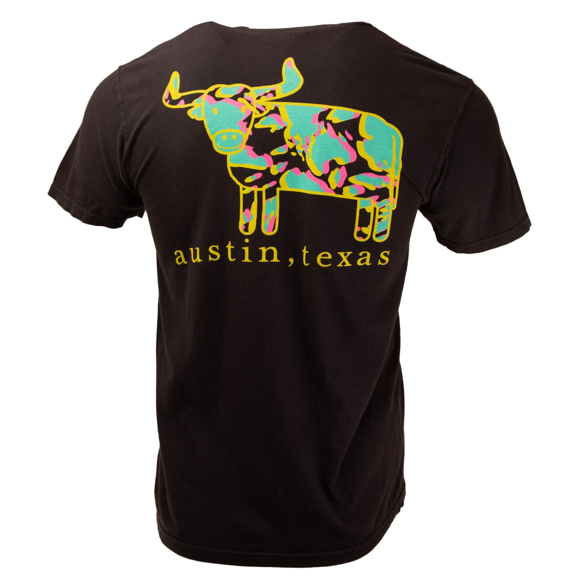 Comfort Colors Texas Steer Neon Splatter Tee