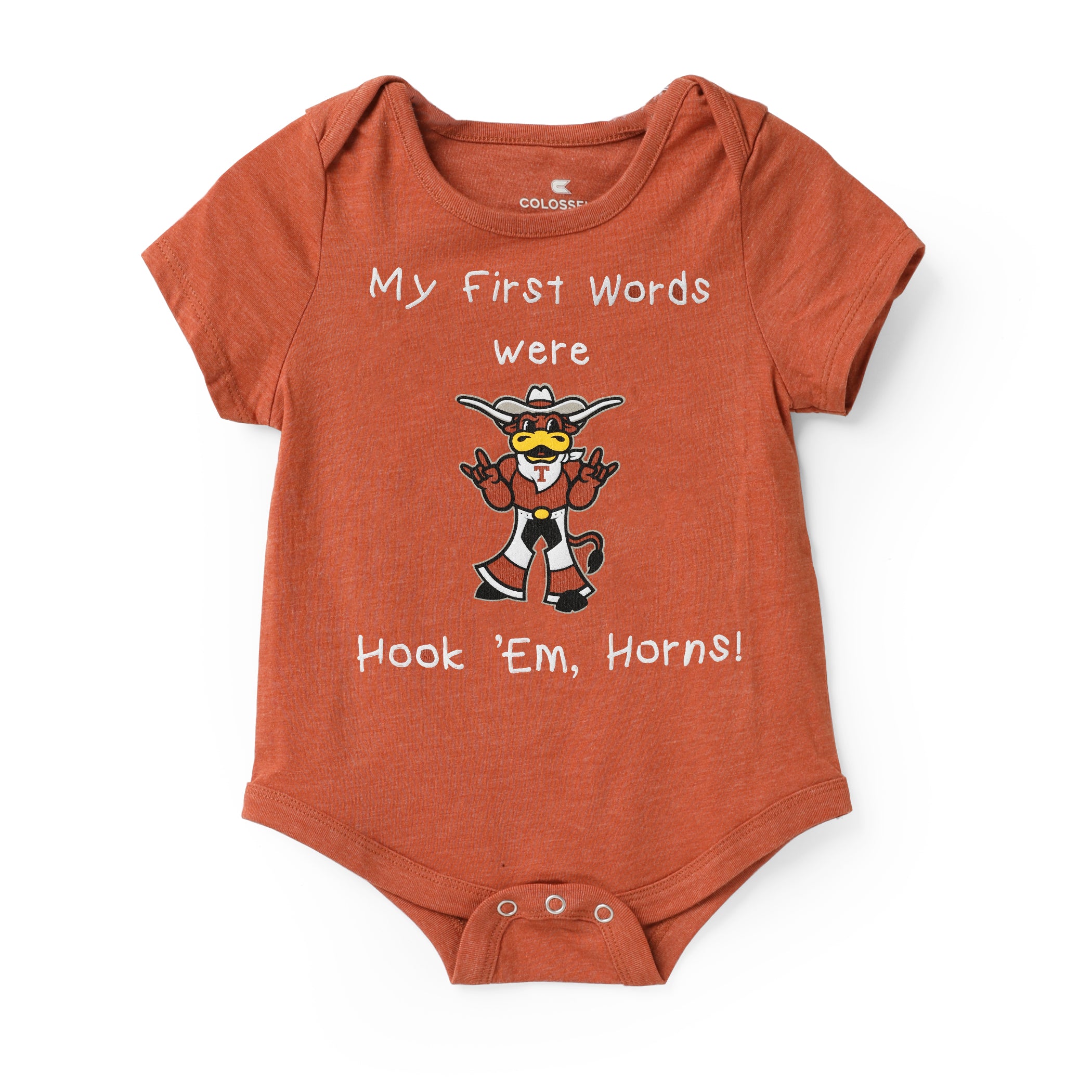 Infant Texas Longhorns My First Words Romper