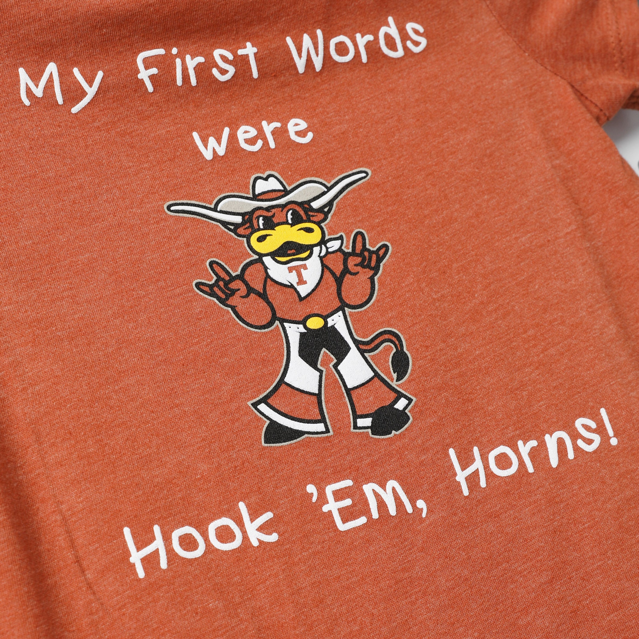 Infant Texas Longhorns My First Words Romper