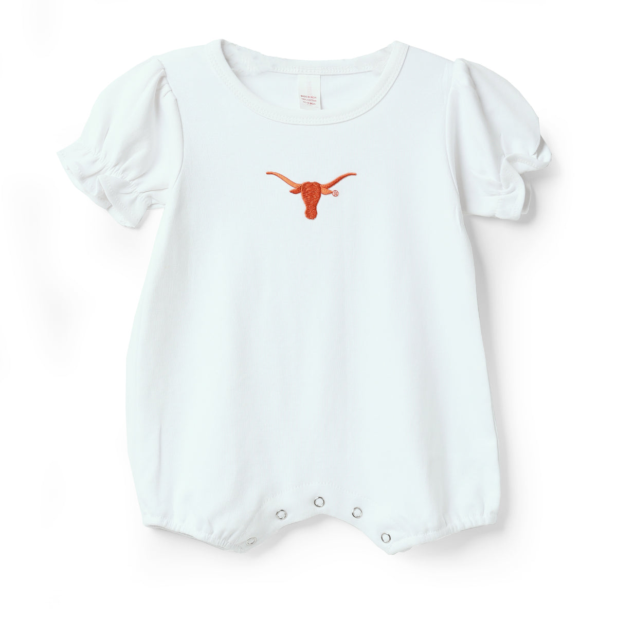 Infant Texas Longhorns Puff Sleeve Romper