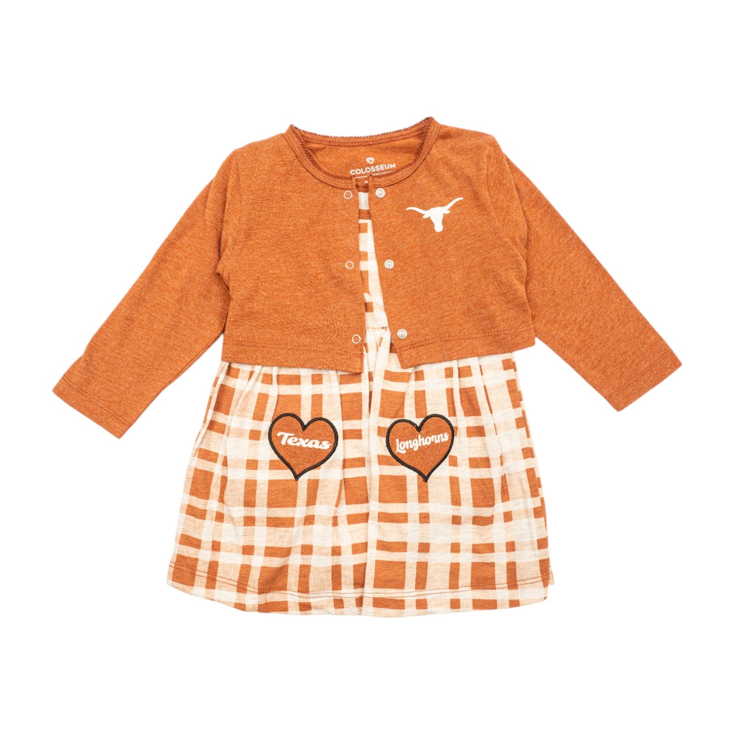 Infant Marceline Plaid Dress Cardigan Set