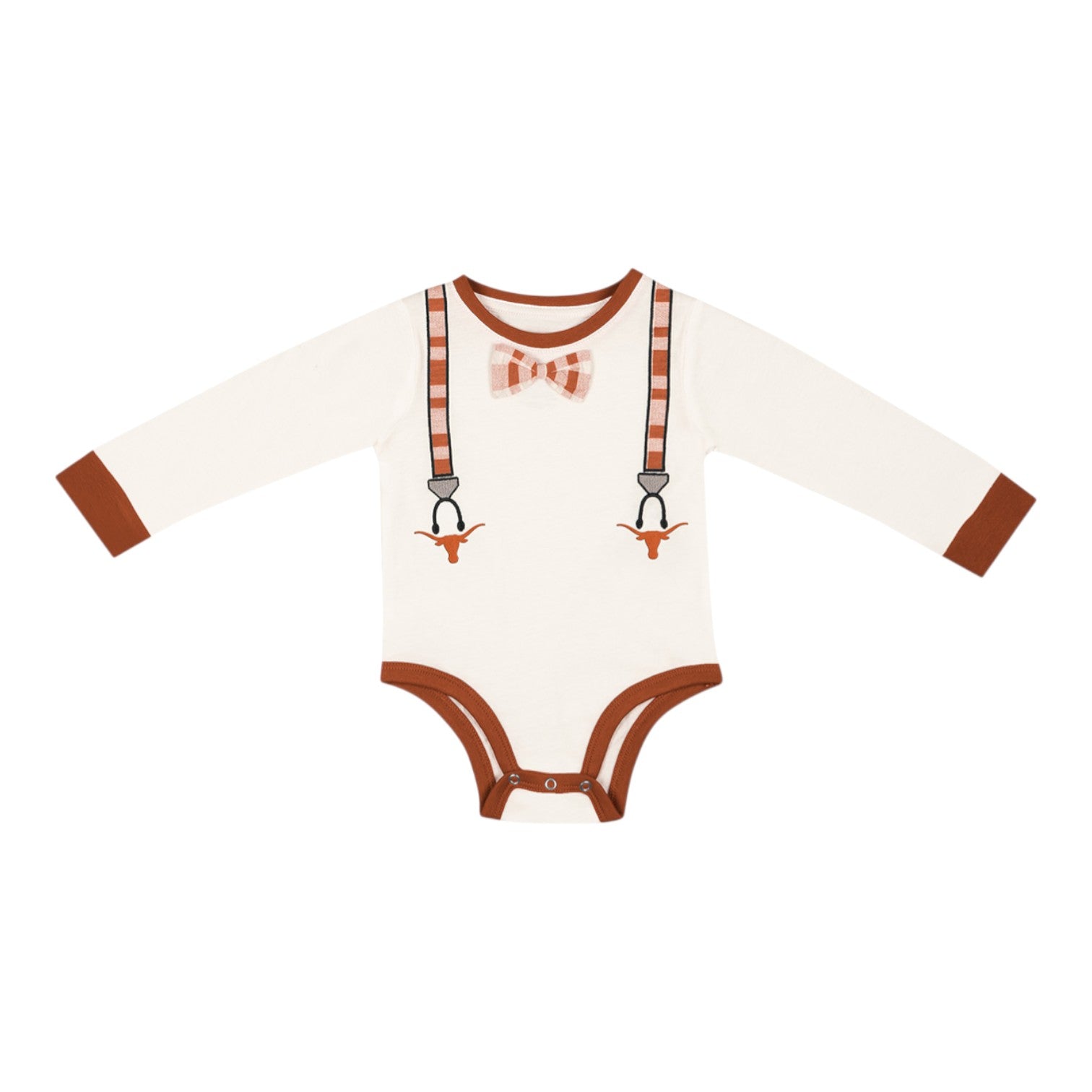 Infant Texas Longhorns Suspenders Onesie