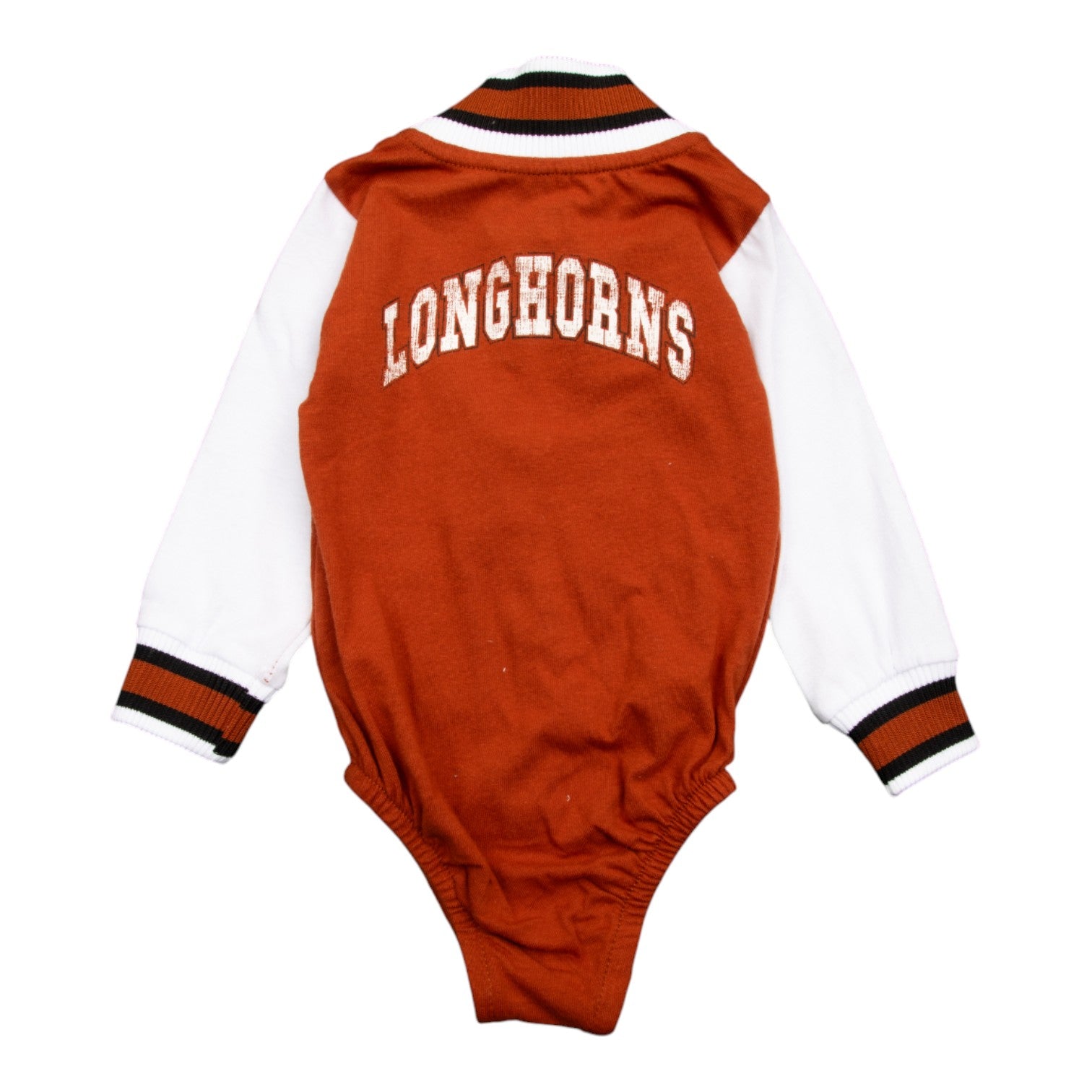 Infant Texas Longhorns Bell Rings Varsity Onesie