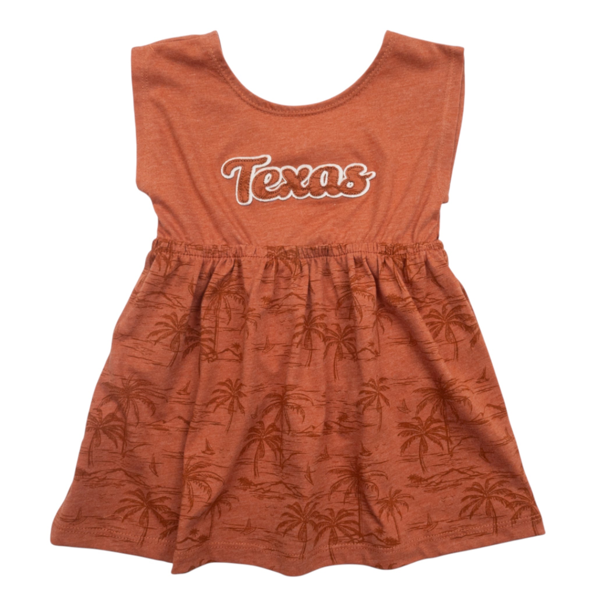 Infant Texas Joy Dress Burnt Orange